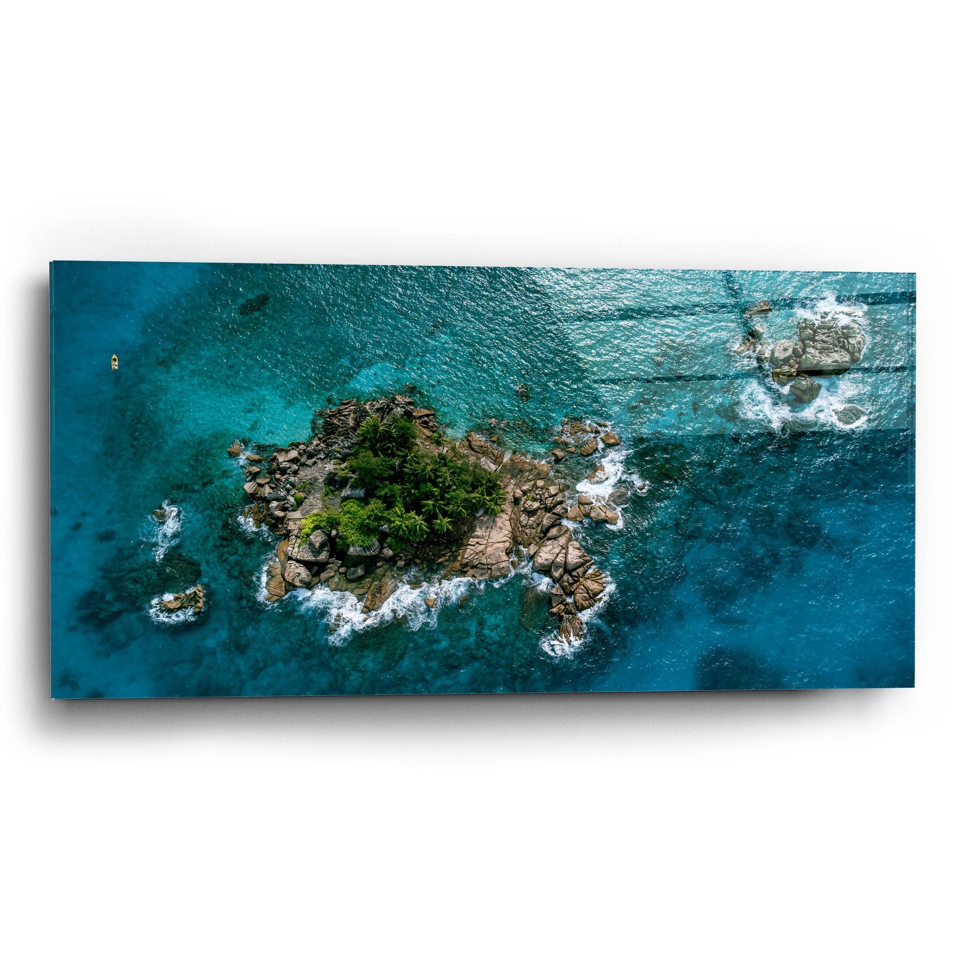 Epic Art 'Beautiful Seychelles' by Epic Portfolio, Acrylic Glass Wall Art,24x12