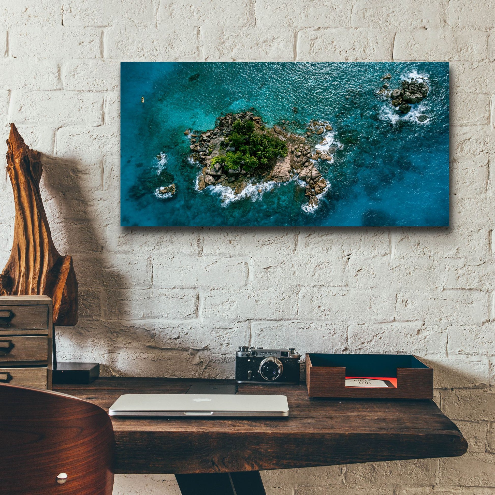 Epic Art 'Beautiful Seychelles' by Epic Portfolio, Acrylic Glass Wall Art,24x12