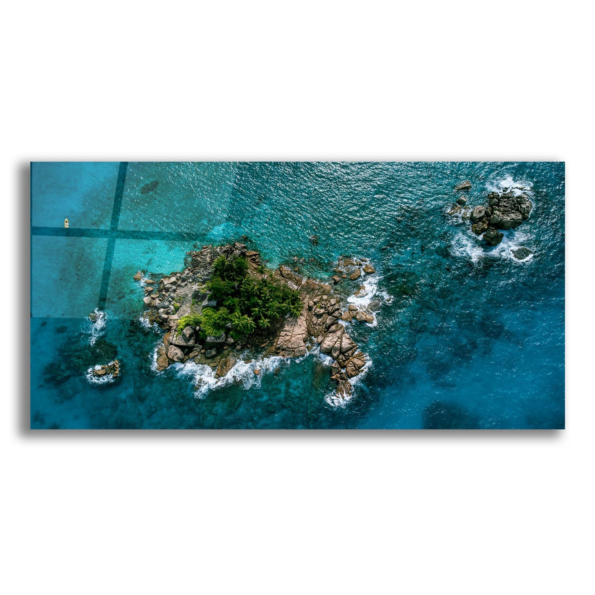 Epic Art 'Beautiful Seychelles' by Epic Portfolio, Acrylic Glass Wall Art,24x12