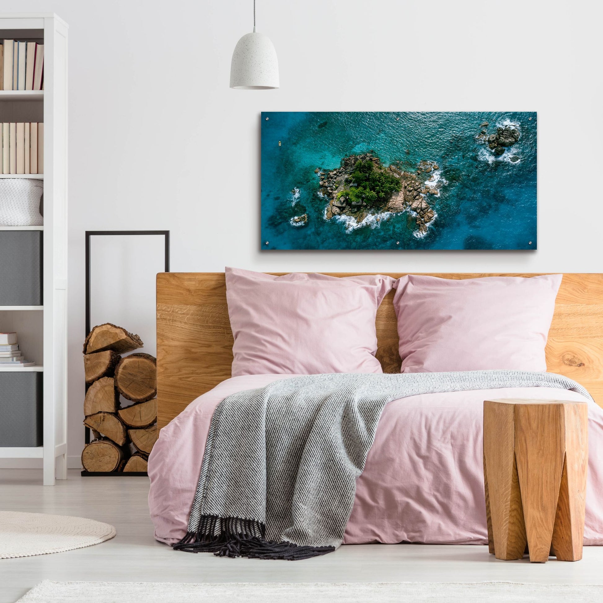 Epic Art 'Beautiful Seychelles' by Epic Portfolio, Acrylic Glass Wall Art,48x24