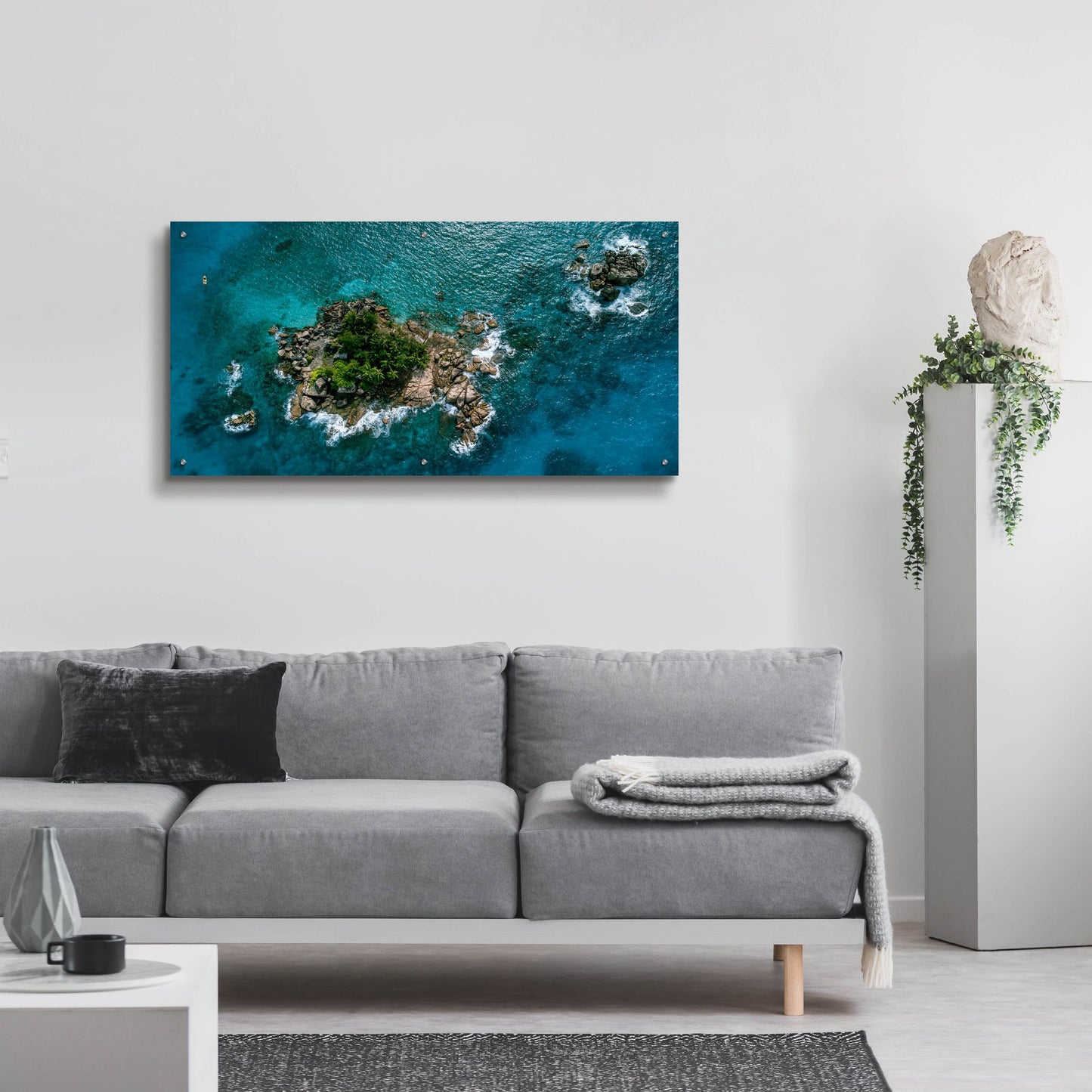 Epic Art 'Beautiful Seychelles' by Epic Portfolio, Acrylic Glass Wall Art,48x24