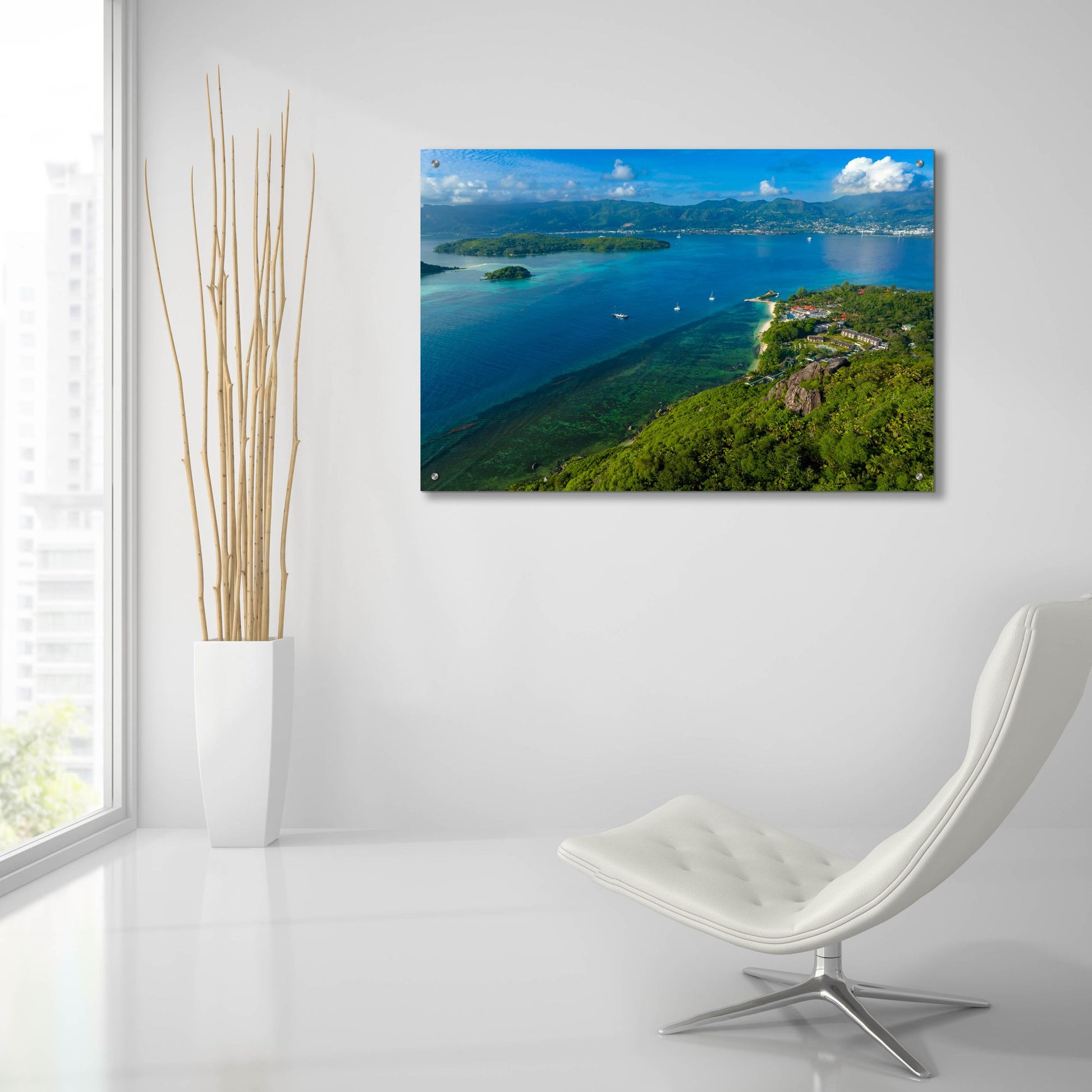 Epic Art 'Seychelles Views' by Epic Portfolio, Acrylic Glass Wall Art,36x24