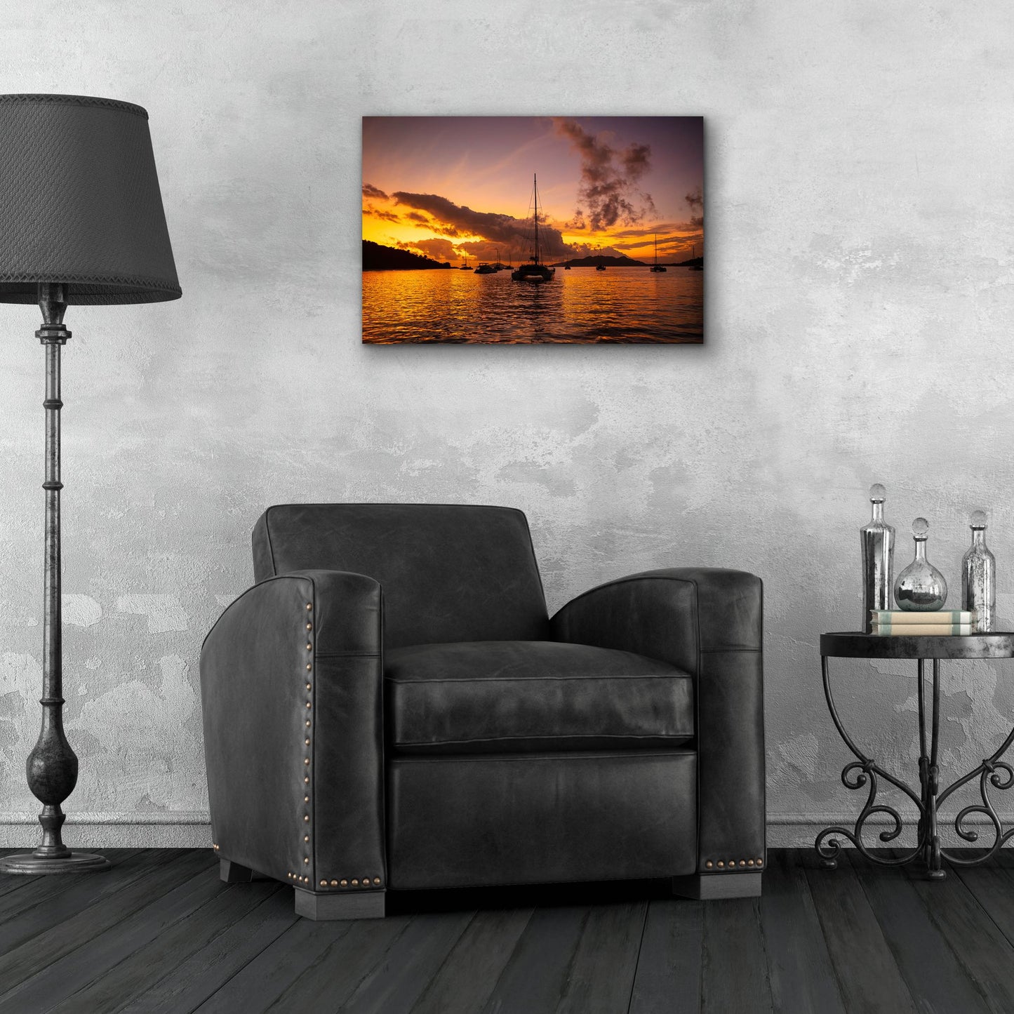 Epic Art 'Fiery Seychelles' by Epic Portfolio, Acrylic Glass Wall Art,24x16