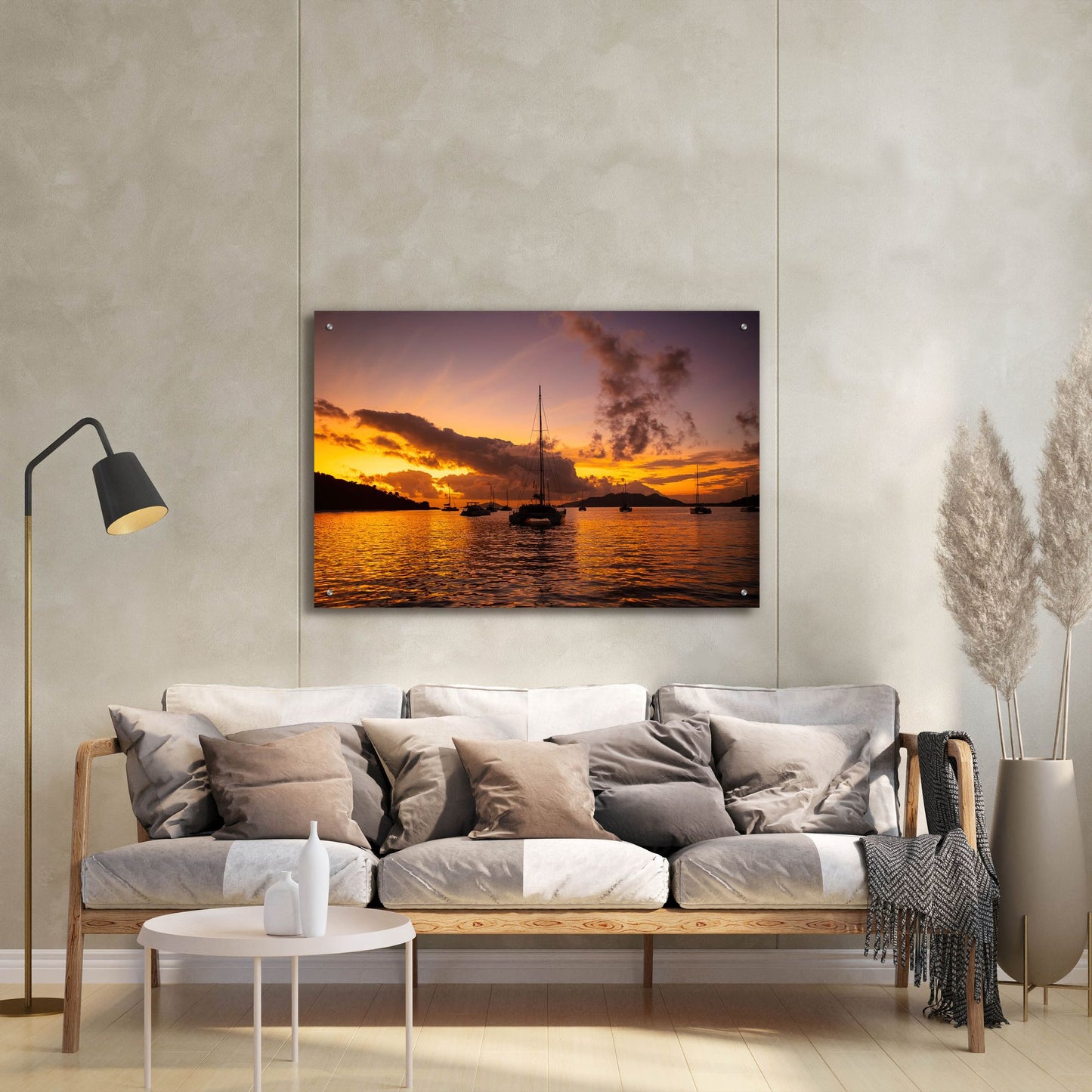 Epic Art 'Fiery Seychelles' by Epic Portfolio, Acrylic Glass Wall Art,36x24