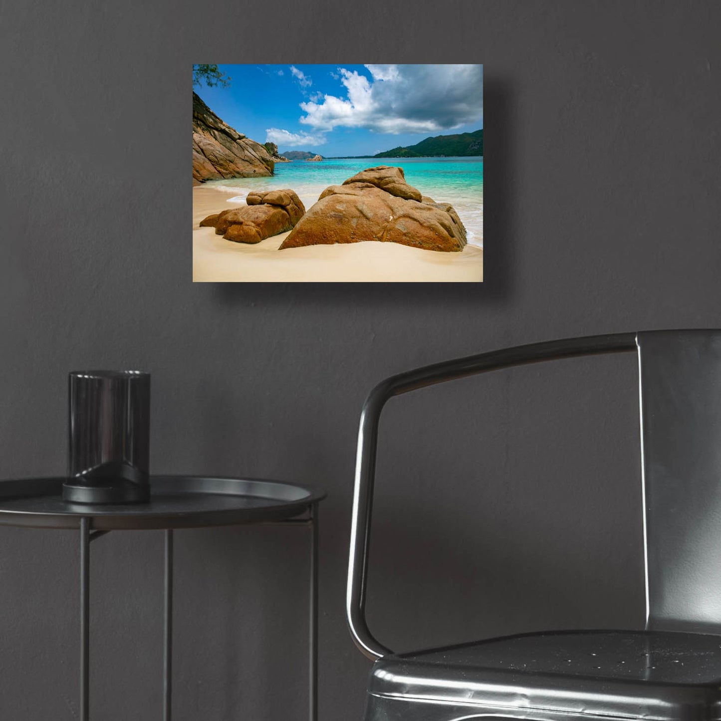 Epic Art 'Seychelles Beach 3' by Epic Portfolio, Acrylic Glass Wall Art,16x12