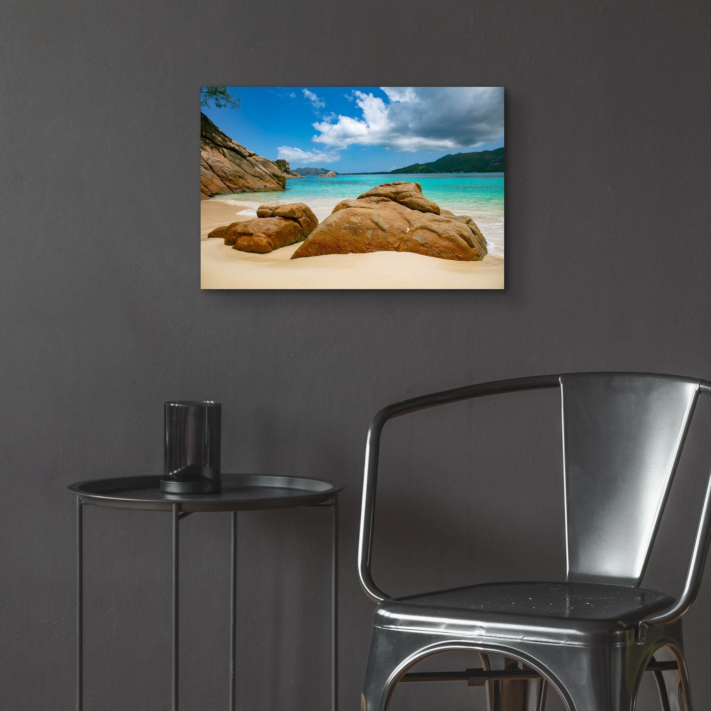 Epic Art 'Seychelles Beach 3' by Epic Portfolio, Acrylic Glass Wall Art,24x16