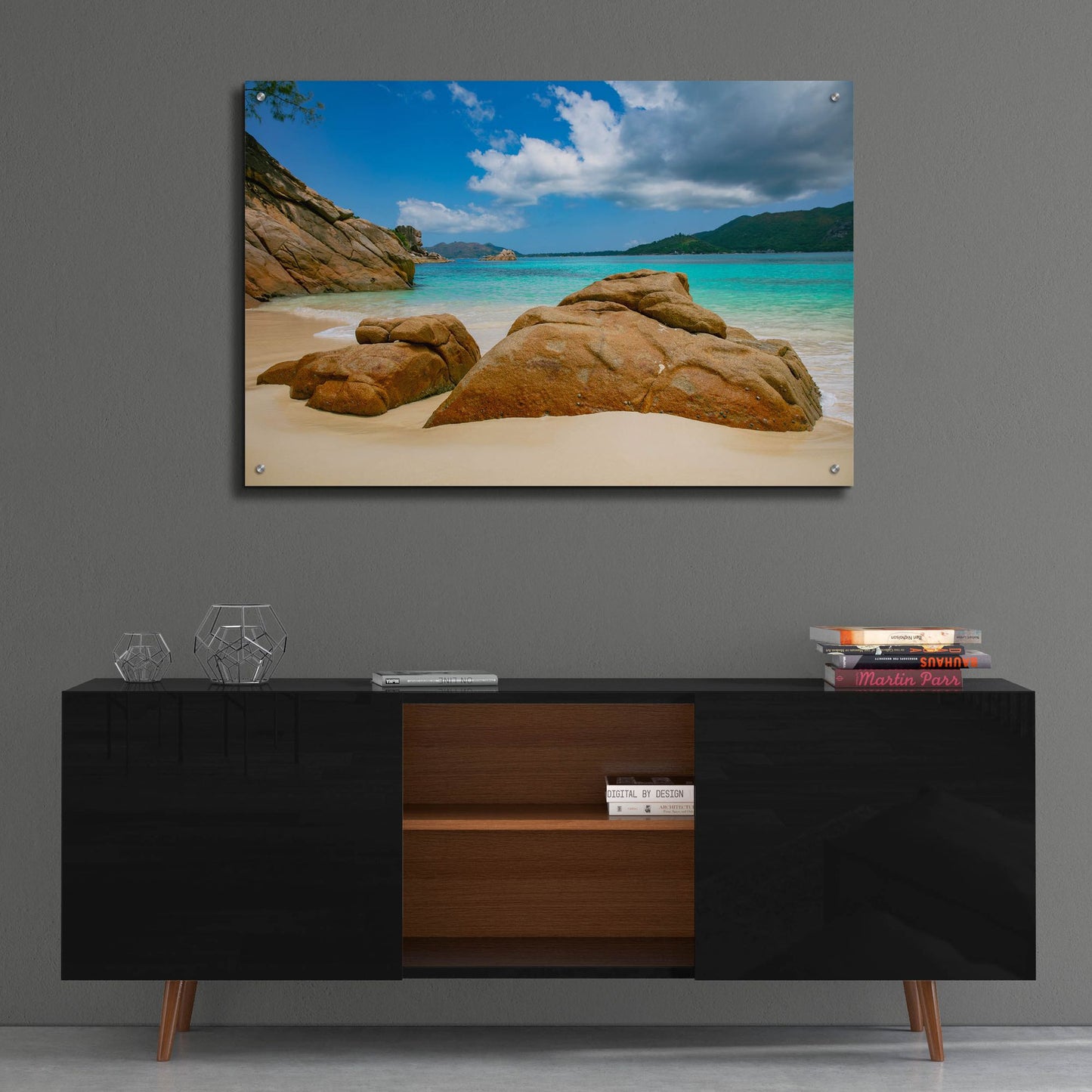 Epic Art 'Seychelles Beach 3' by Epic Portfolio, Acrylic Glass Wall Art,36x24