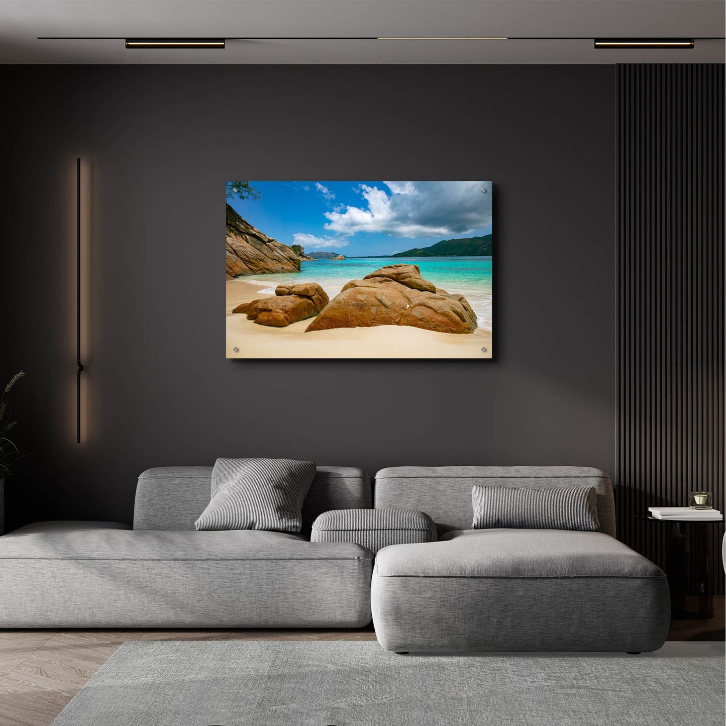 Epic Art 'Seychelles Beach 3' by Epic Portfolio, Acrylic Glass Wall Art,36x24