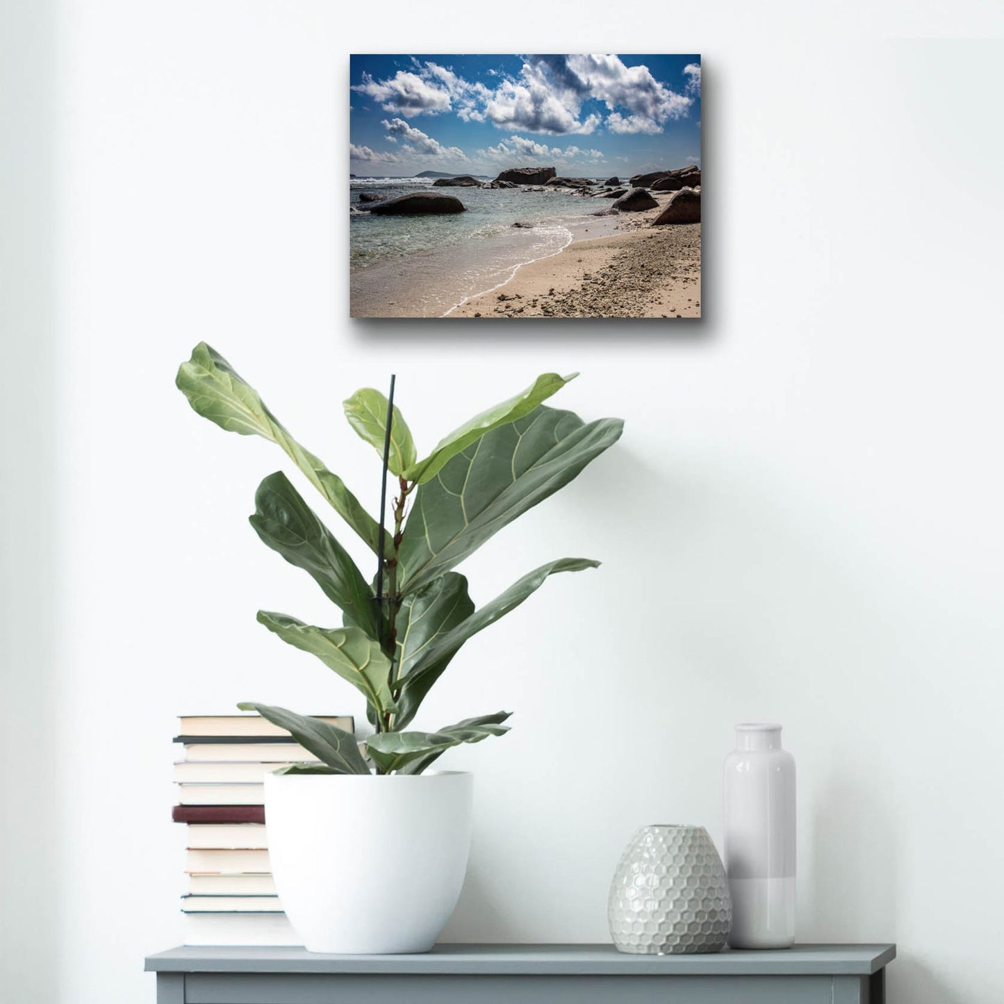 Epic Art 'Seychelles Beach 4' by Epic Portfolio, Acrylic Glass Wall Art,16x12