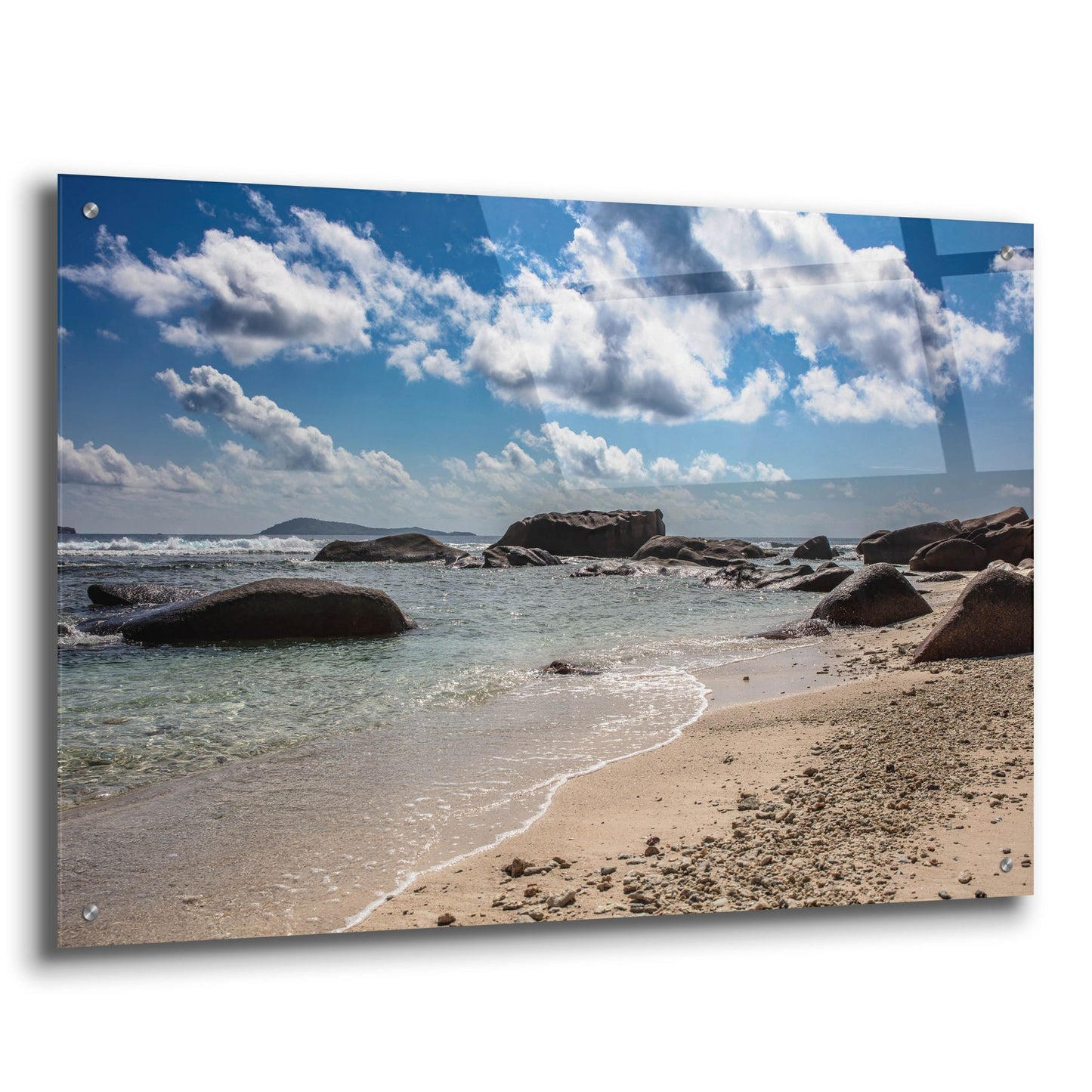 Epic Art 'Seychelles Beach 4' by Epic Portfolio, Acrylic Glass Wall Art,36x24