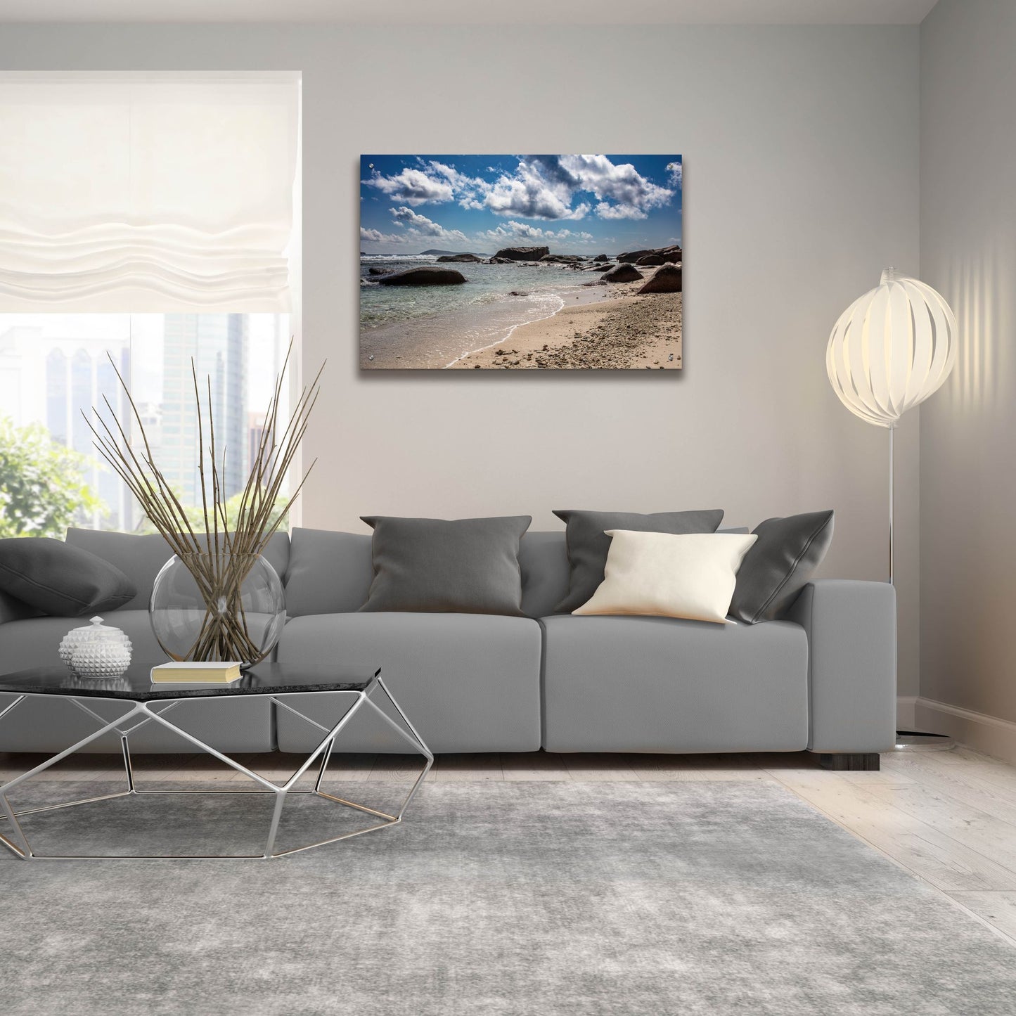 Epic Art 'Seychelles Beach 4' by Epic Portfolio, Acrylic Glass Wall Art,36x24