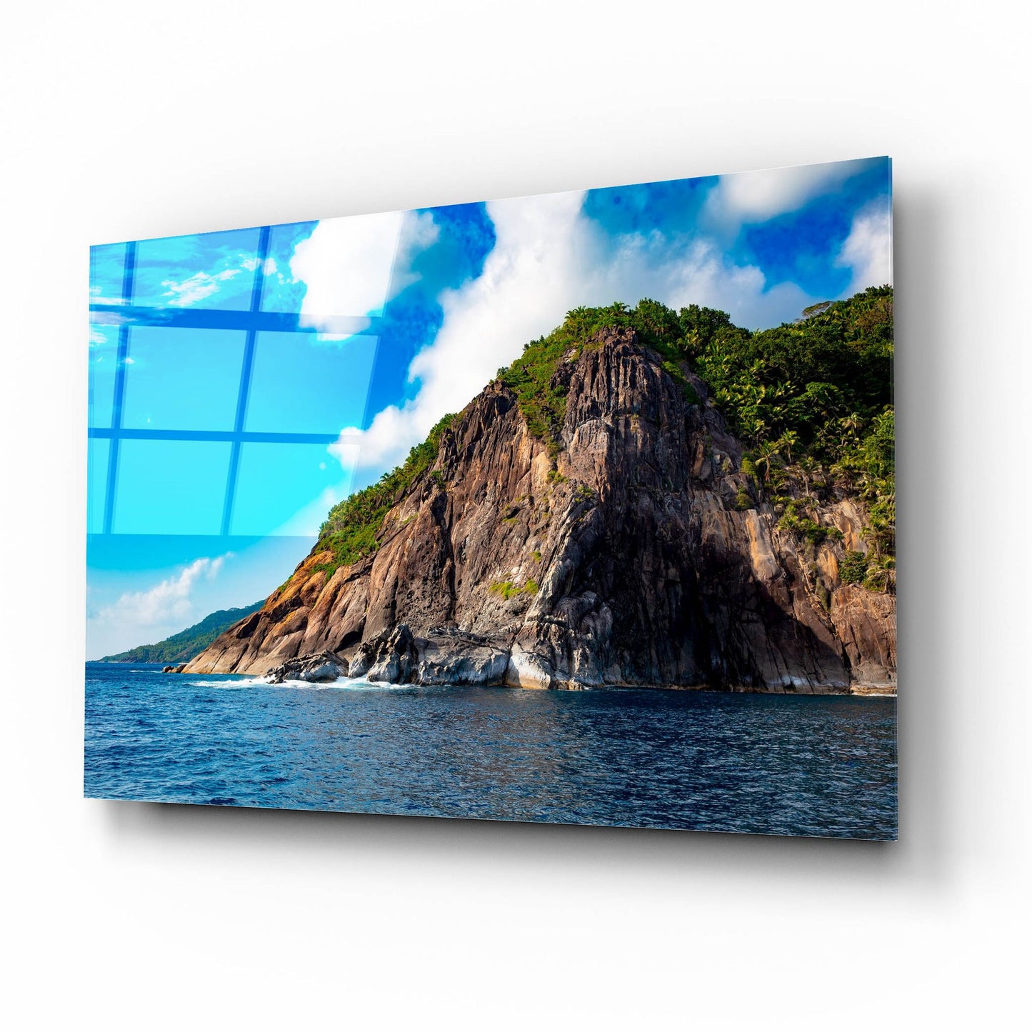 Epic Art 'Majestic Seychelles' by Epic Portfolio, Acrylic Glass Wall Art,16x12