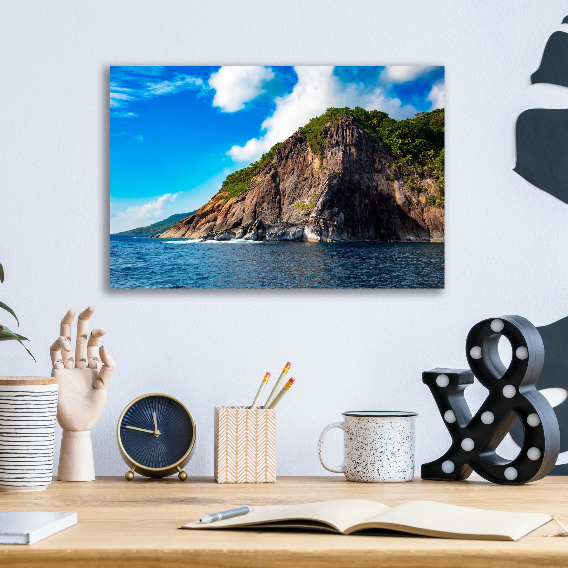 Epic Art 'Majestic Seychelles' by Epic Portfolio, Acrylic Glass Wall Art,16x12