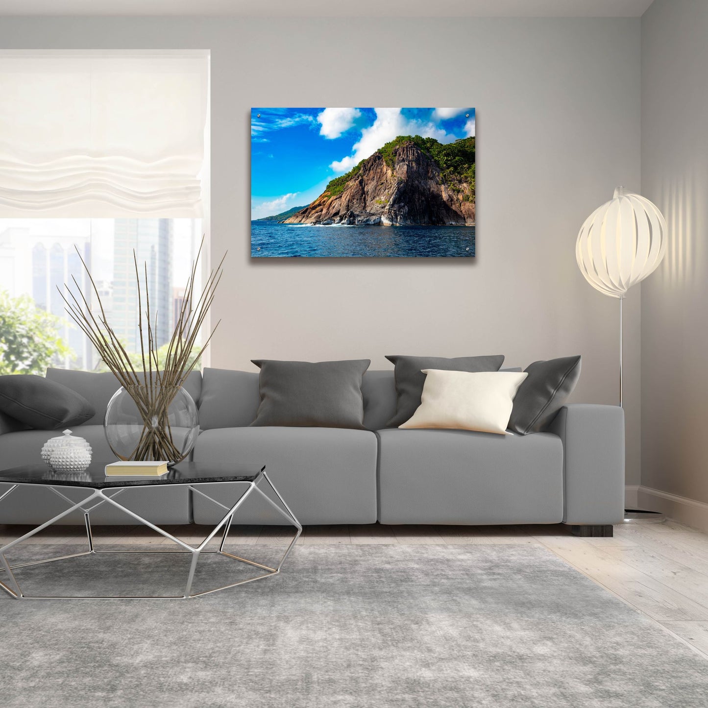 Epic Art 'Majestic Seychelles' by Epic Portfolio, Acrylic Glass Wall Art,36x24