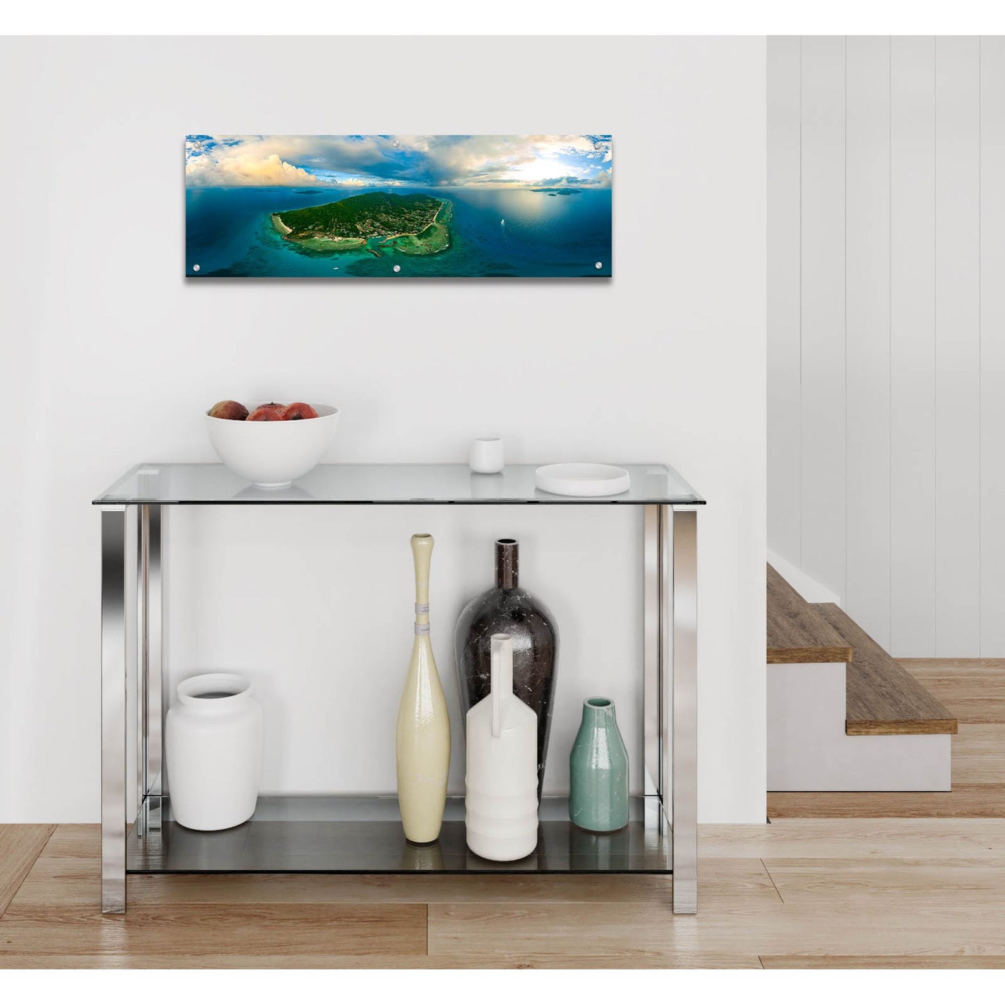 Epic Art 'Seychelles -Beautiful LaDigue' by Epic Portfolio, Acrylic Glass Wall Art,36x12