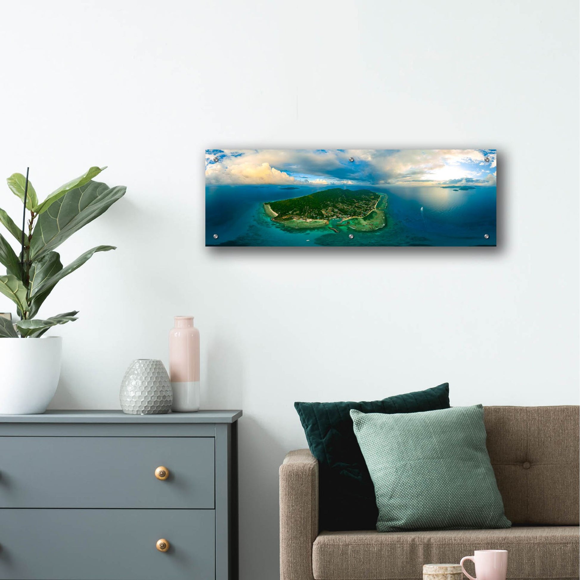 Epic Art 'Seychelles -Beautiful LaDigue' by Epic Portfolio, Acrylic Glass Wall Art,36x12