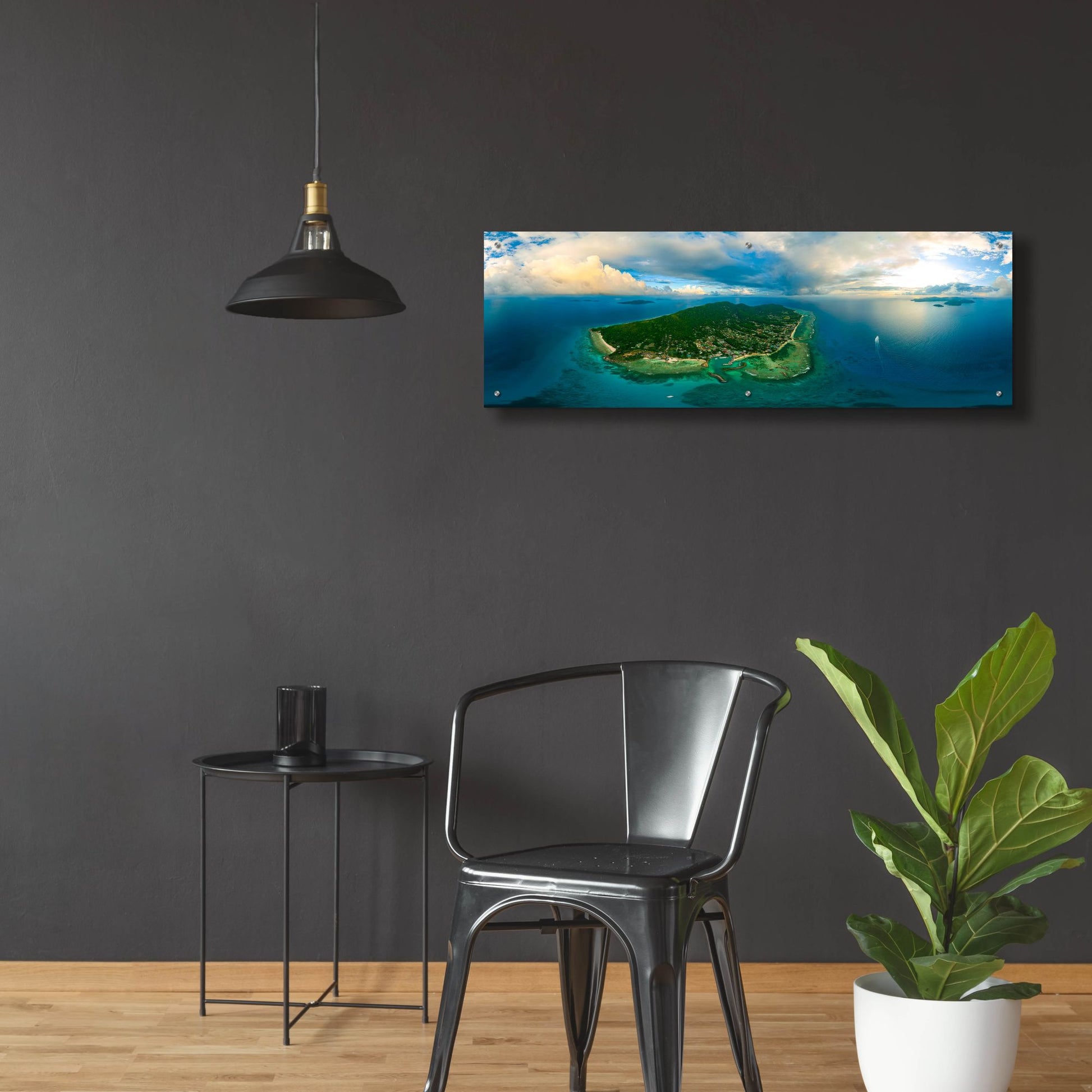 Epic Art 'Seychelles -Beautiful LaDigue' by Epic Portfolio, Acrylic Glass Wall Art,48x16