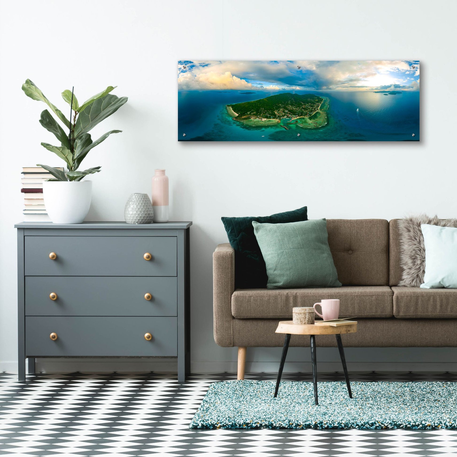 Epic Art 'Seychelles -Beautiful LaDigue' by Epic Portfolio, Acrylic Glass Wall Art,48x16