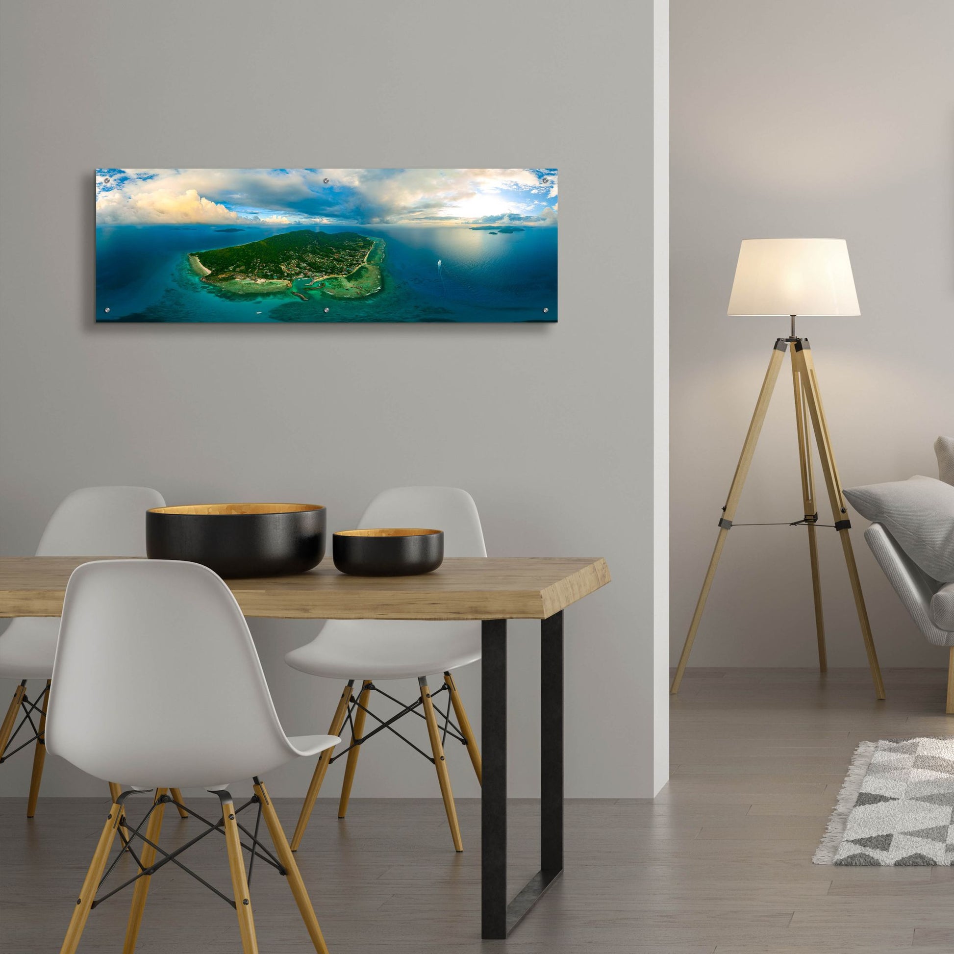 Epic Art 'Seychelles -Beautiful LaDigue' by Epic Portfolio, Acrylic Glass Wall Art,48x16