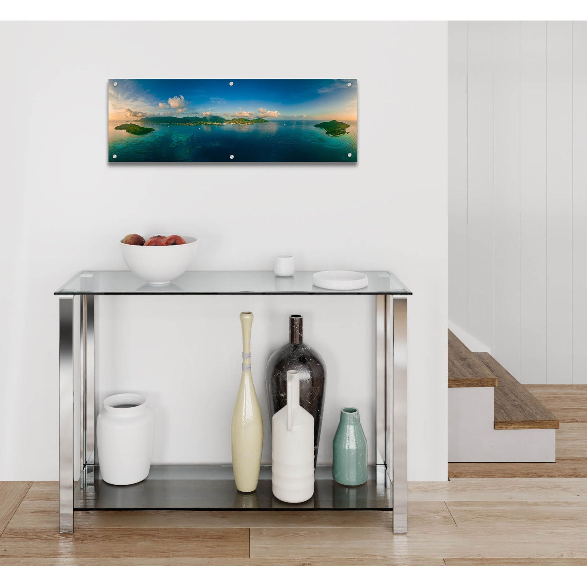 Epic Art 'Seychelles - Peaceful Mahe' by Epic Portfolio, Acrylic Glass Wall Art,36x12