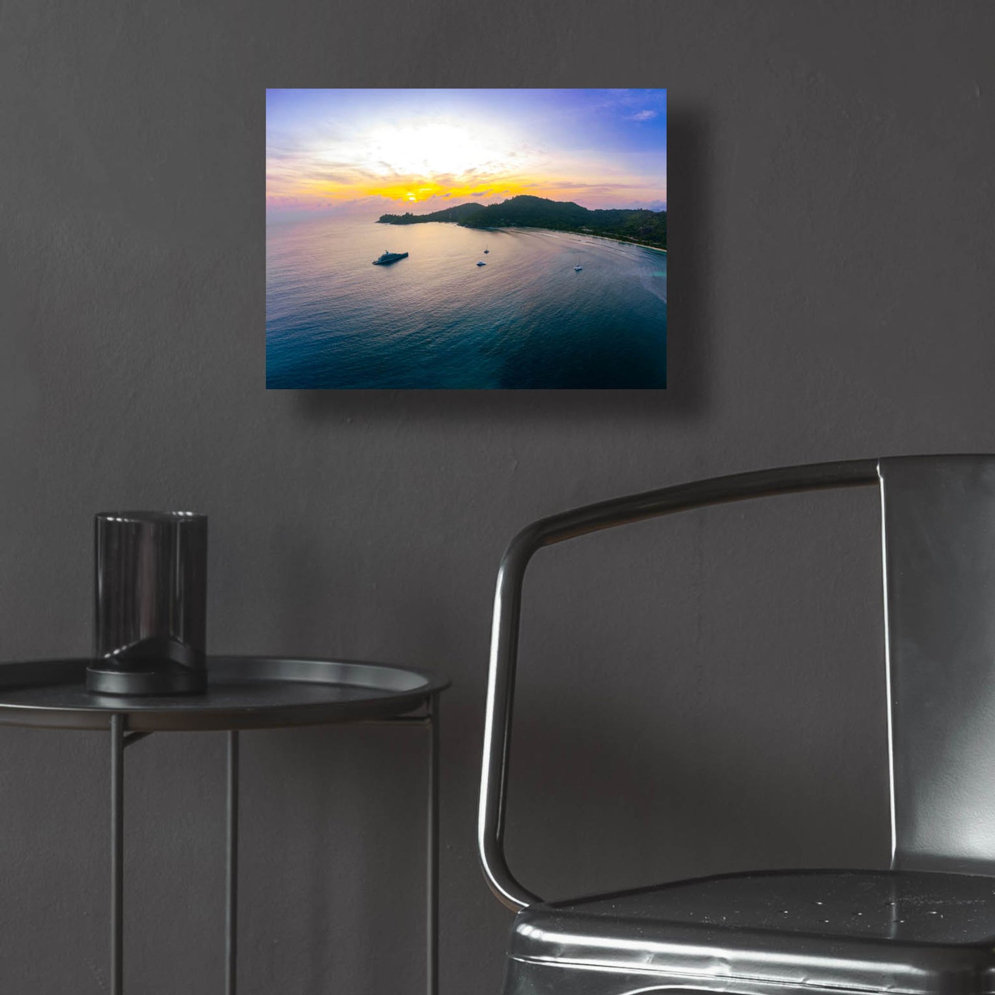 Epic Art 'Seychelles - Mahe Island Sunrise' by Epic Portfolio, Acrylic Glass Wall Art,16x12