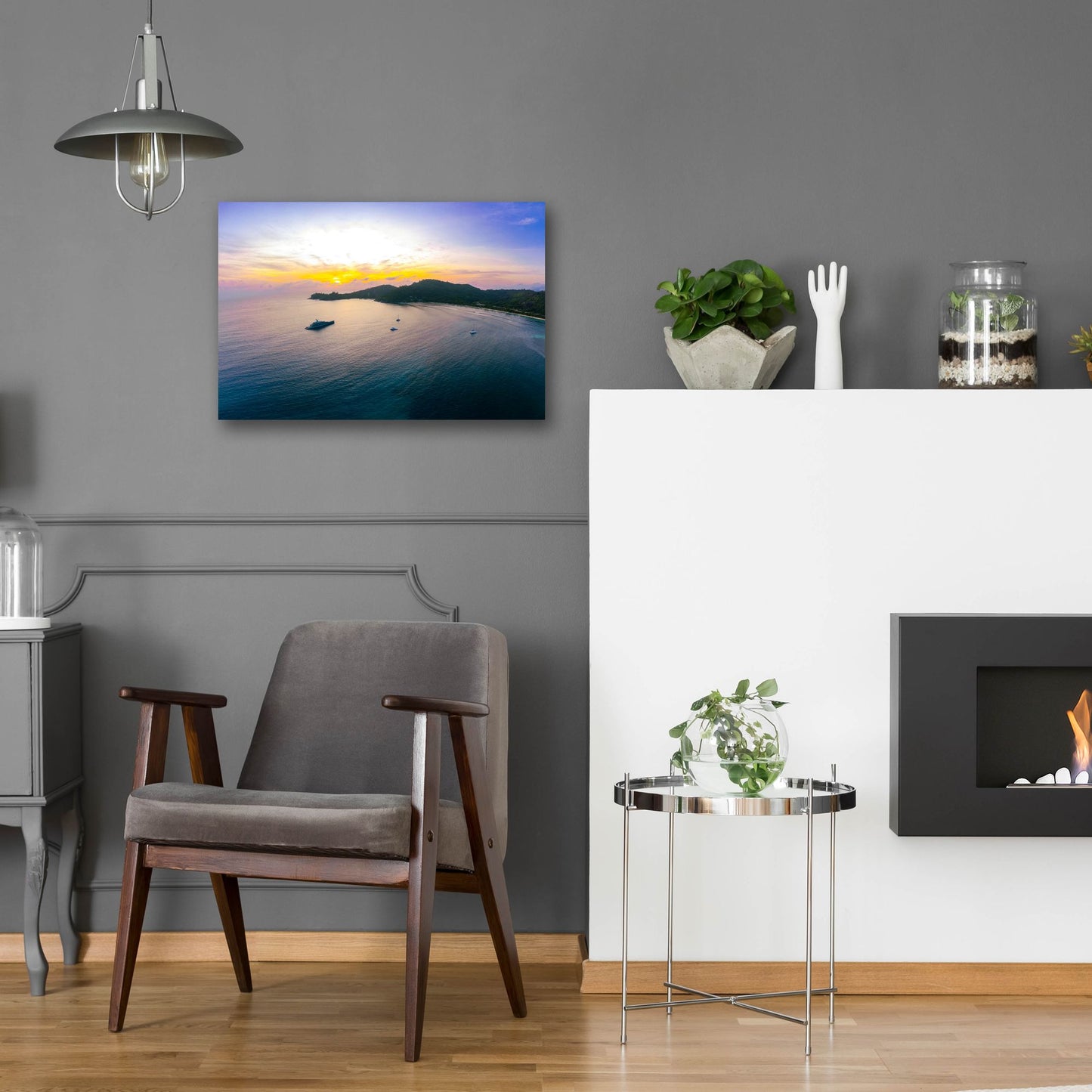 Epic Art 'Seychelles - Mahe Island Sunrise' by Epic Portfolio, Acrylic Glass Wall Art,24x16