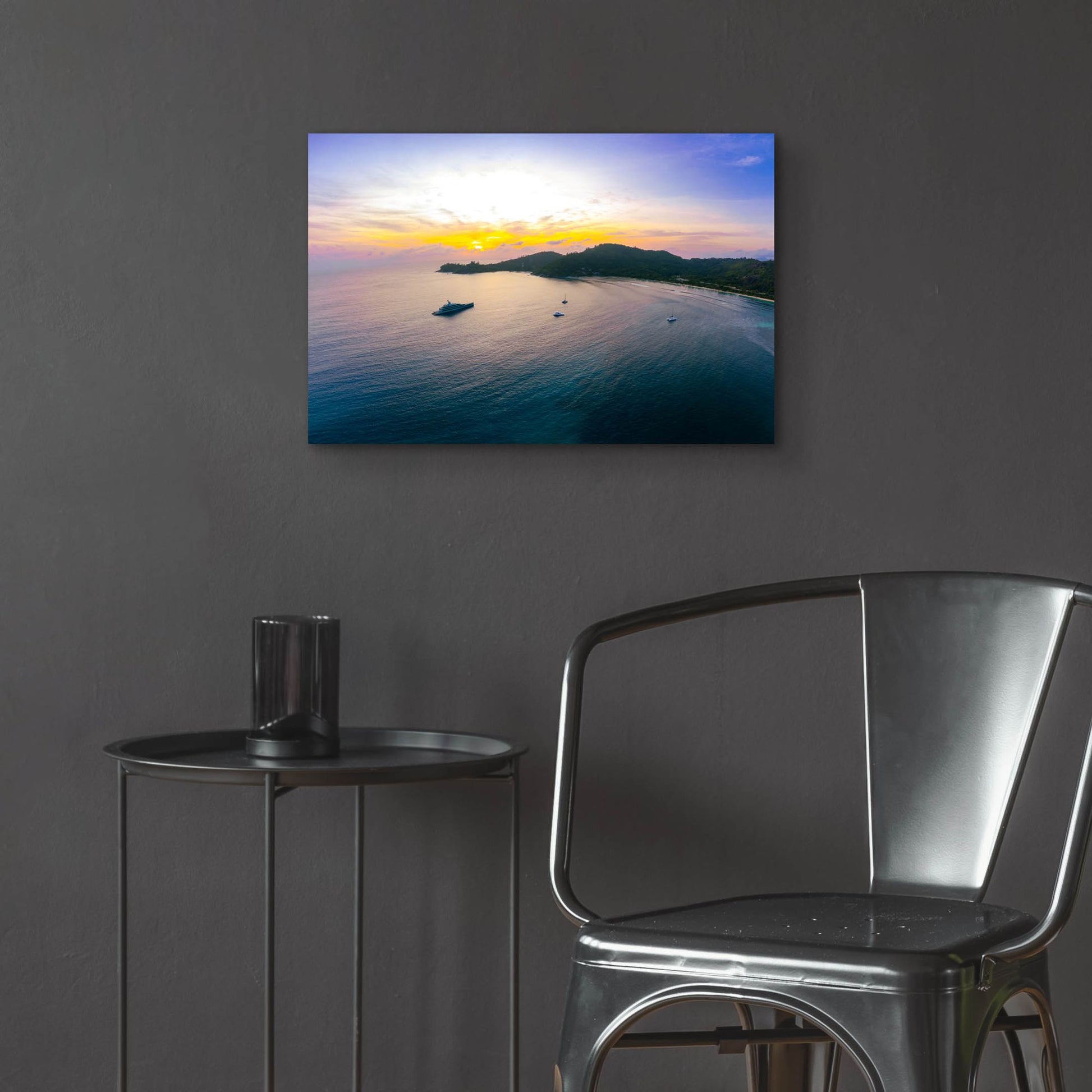 Epic Art 'Seychelles - Mahe Island Sunrise' by Epic Portfolio, Acrylic Glass Wall Art,24x16