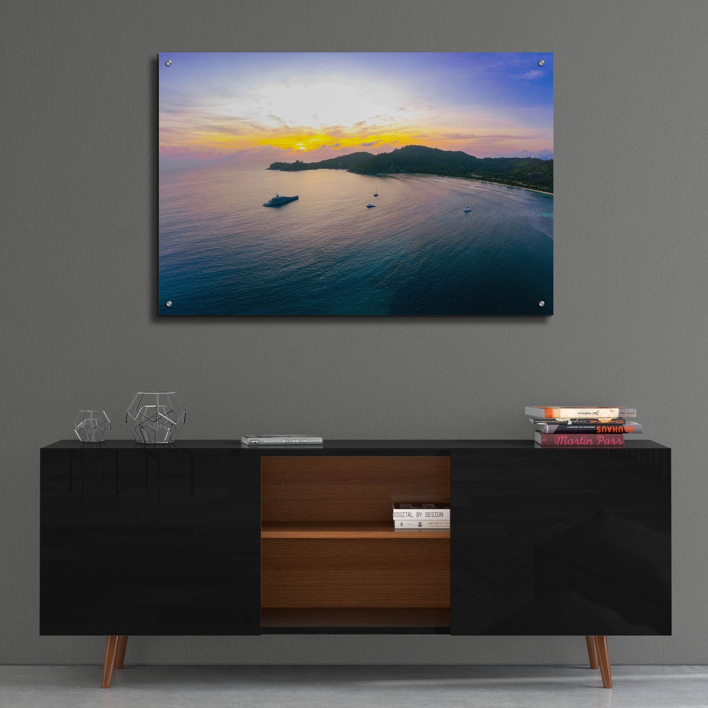 Epic Art 'Seychelles - Mahe Island Sunrise' by Epic Portfolio, Acrylic Glass Wall Art,36x24