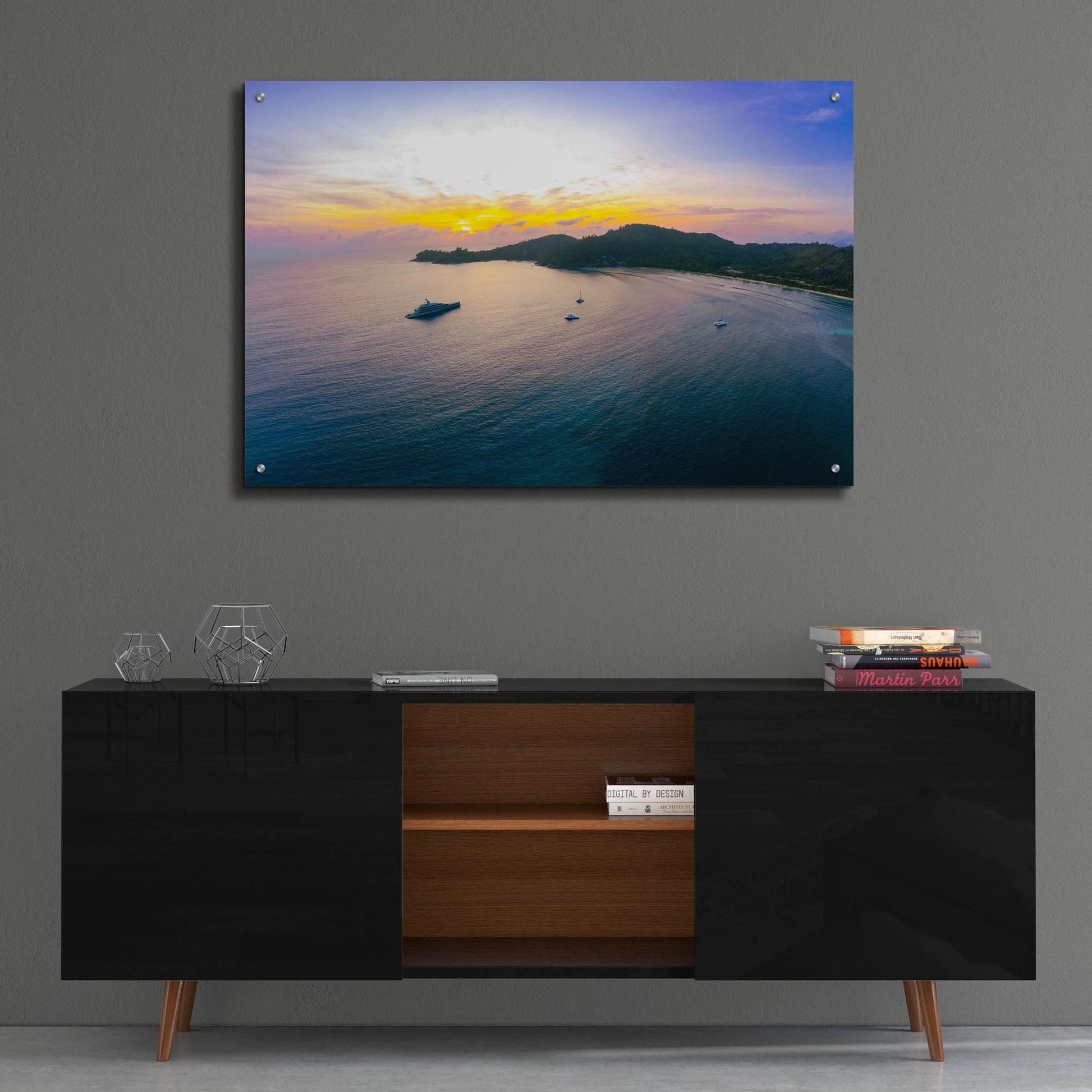 Epic Art 'Seychelles - Mahe Island Sunrise' by Epic Portfolio, Acrylic Glass Wall Art,36x24