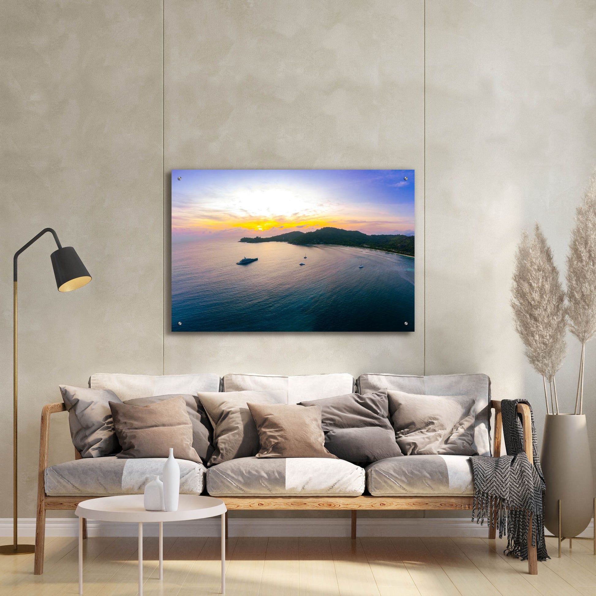 Epic Art 'Seychelles - Mahe Island Sunrise' by Epic Portfolio, Acrylic Glass Wall Art,36x24