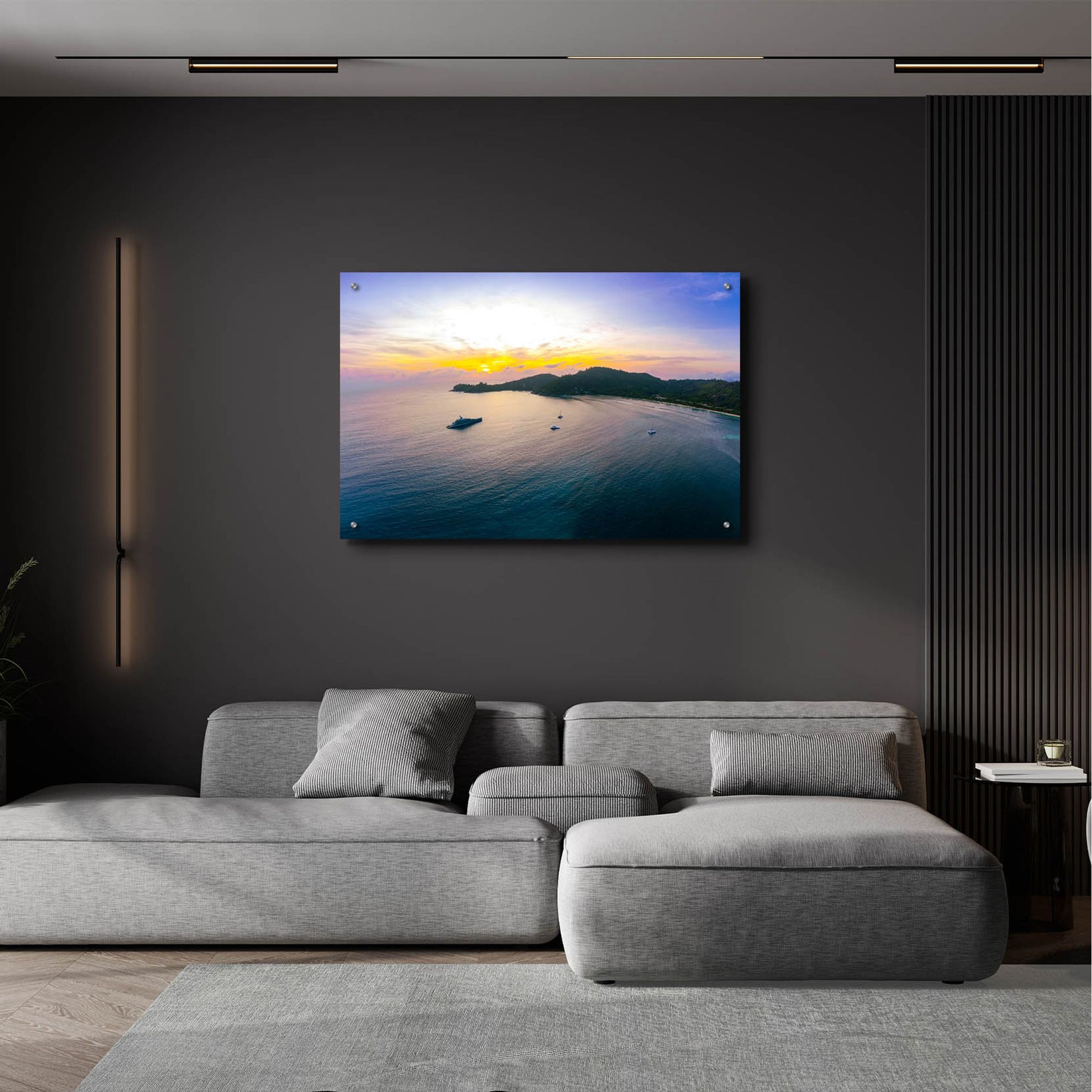 Epic Art 'Seychelles - Mahe Island Sunrise' by Epic Portfolio, Acrylic Glass Wall Art,36x24