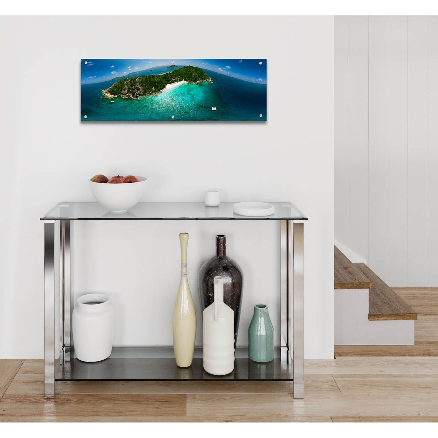 Epic Art 'Seychelles - Sister Island' by Epic Portfolio, Acrylic Glass Wall Art,36x12