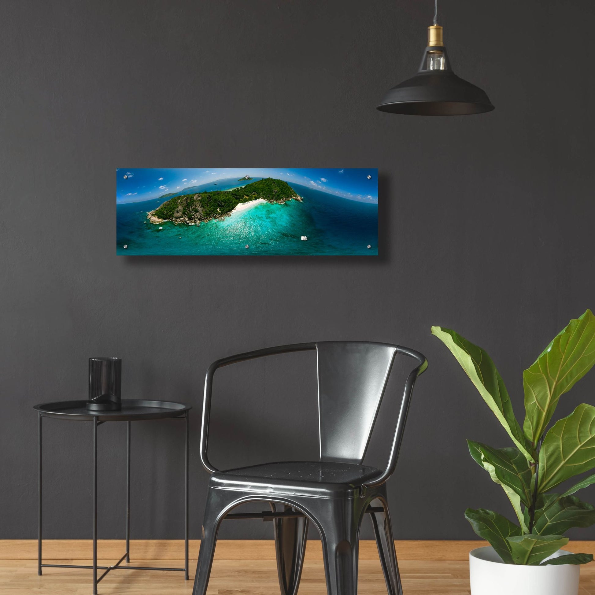 Epic Art 'Seychelles - Sister Island' by Epic Portfolio, Acrylic Glass Wall Art,36x12