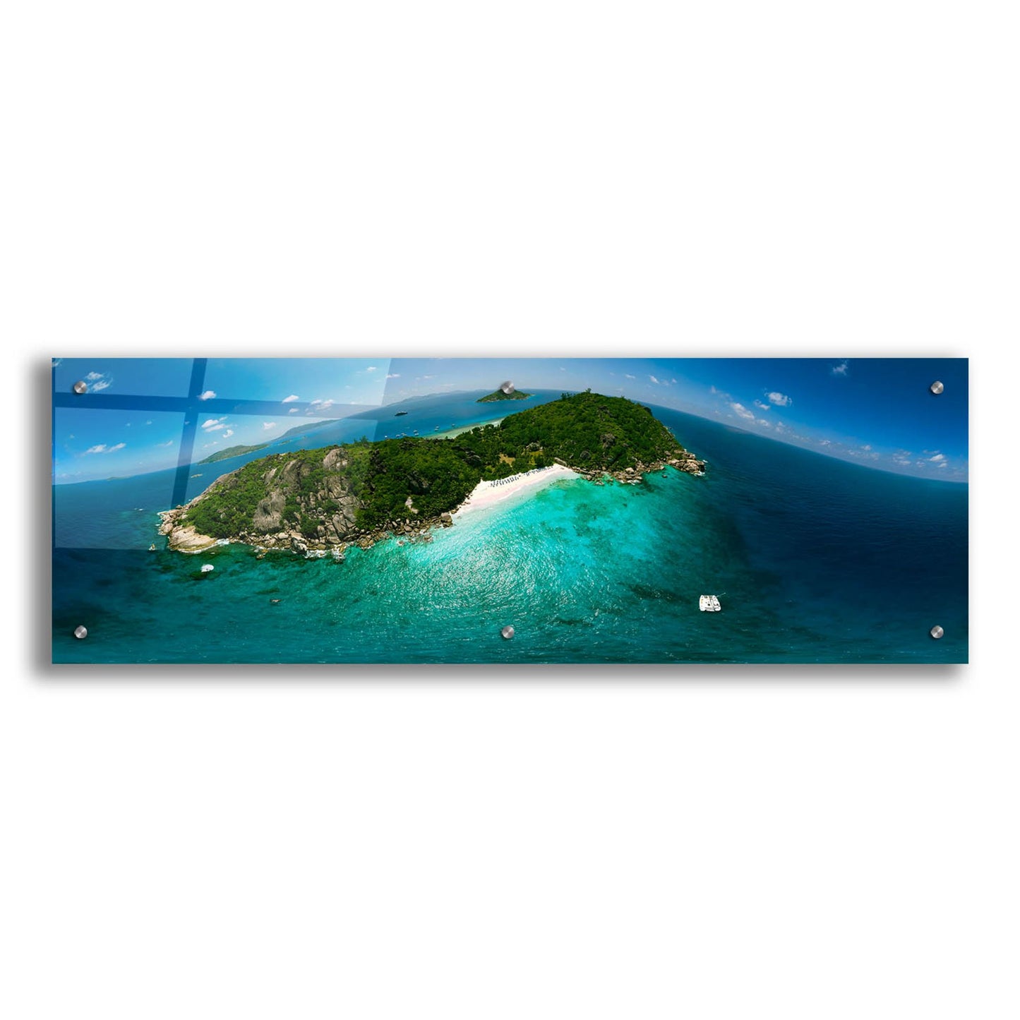 Epic Art 'Seychelles - Sister Island' by Epic Portfolio, Acrylic Glass Wall Art,36x12