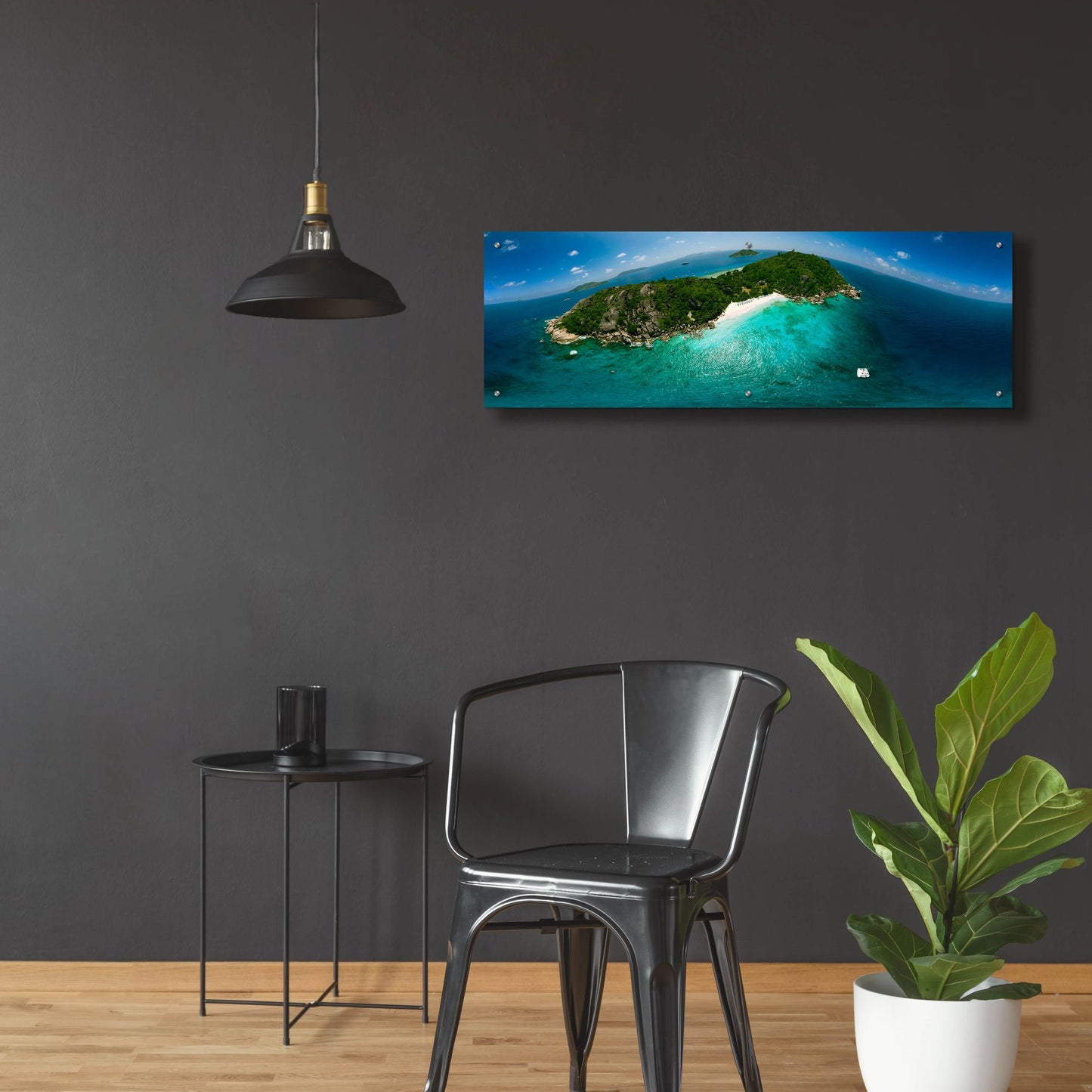 Epic Art 'Seychelles - Sister Island' by Epic Portfolio, Acrylic Glass Wall Art,48x16