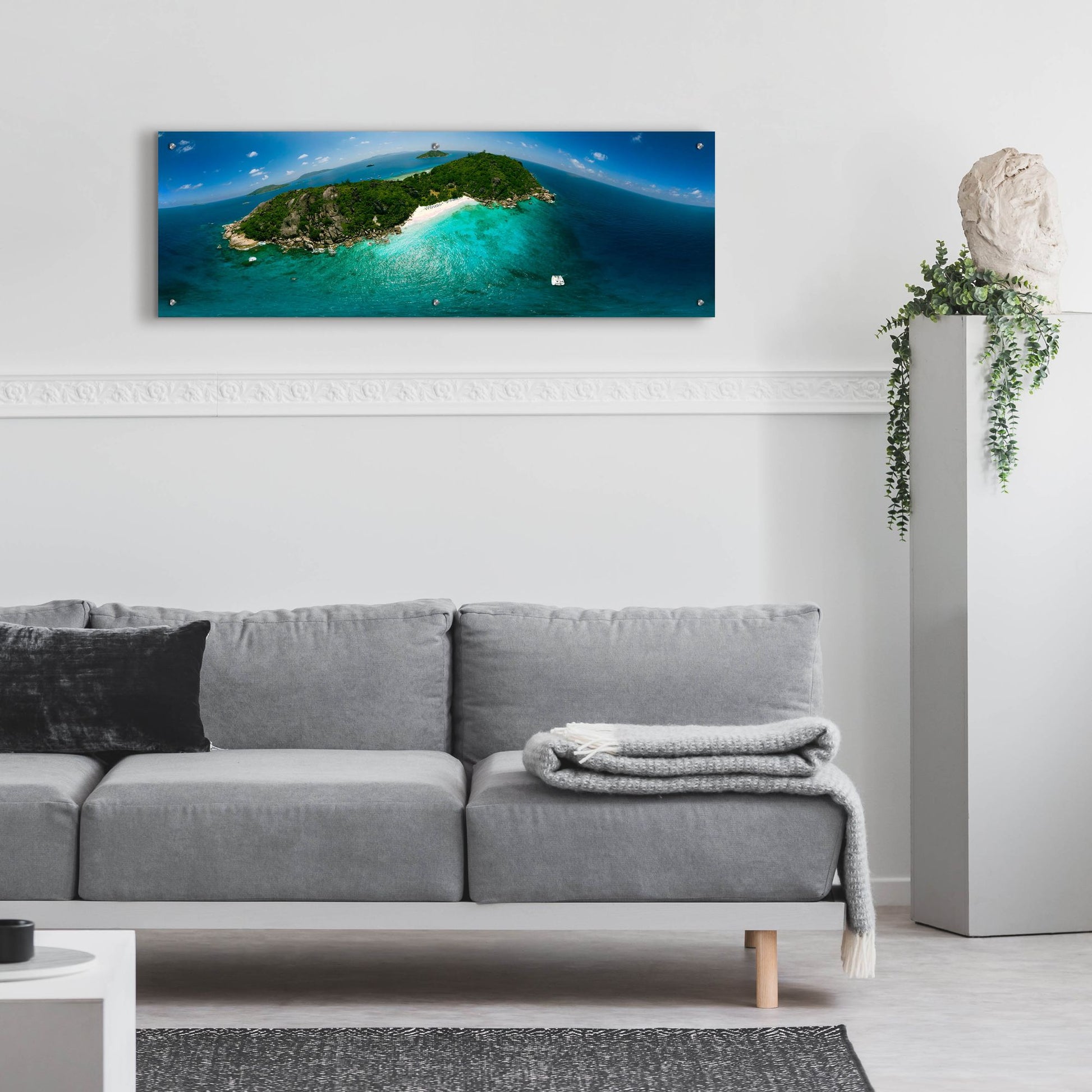 Epic Art 'Seychelles - Sister Island' by Epic Portfolio, Acrylic Glass Wall Art,48x16