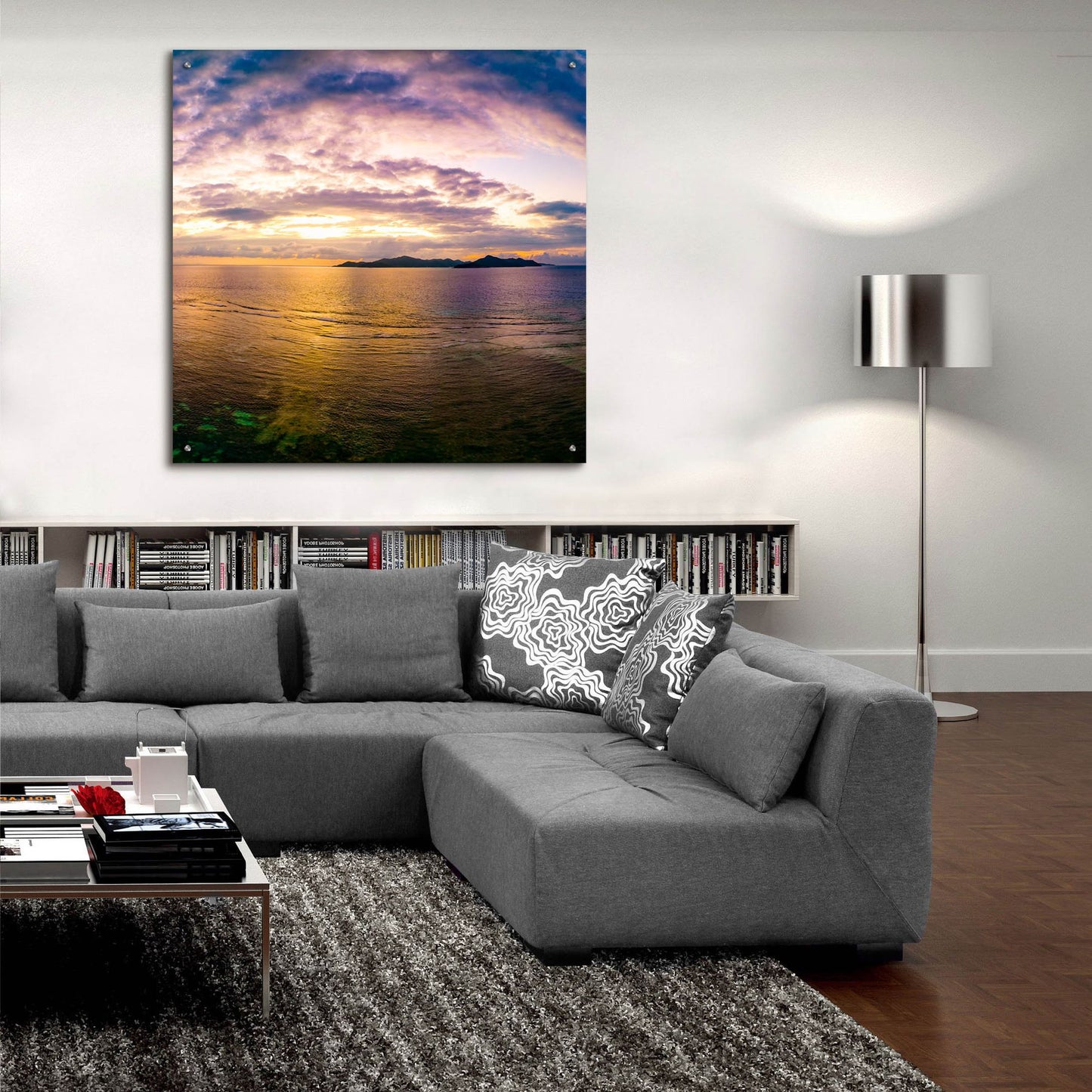 Epic Art 'Seychelles -Praslin Island Sunset' by Epic Portfolio, Acrylic Glass Wall Art,36x36