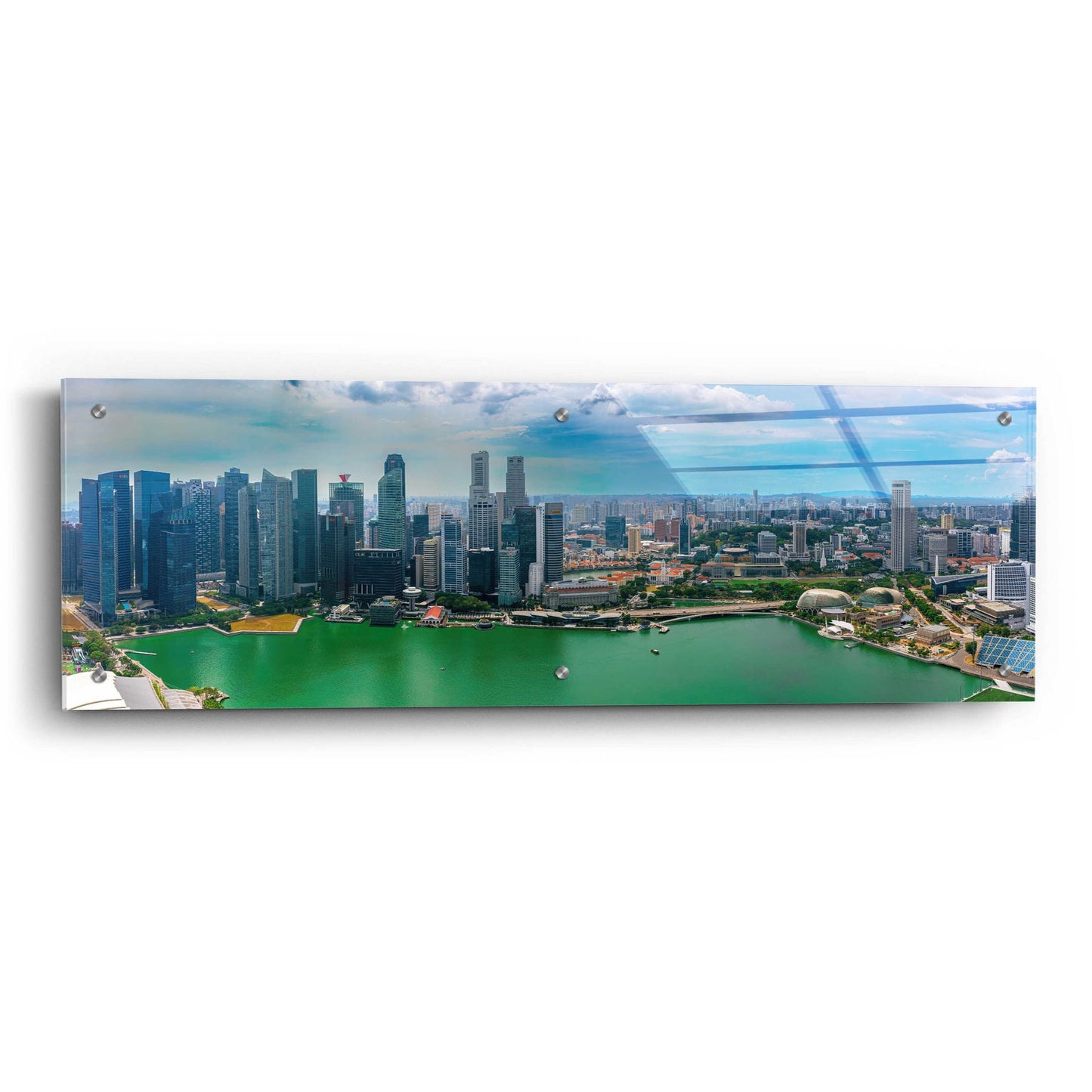 Epic Art 'Singapore ' by Epic Portfolio, Acrylic Glass Wall Art,36x12