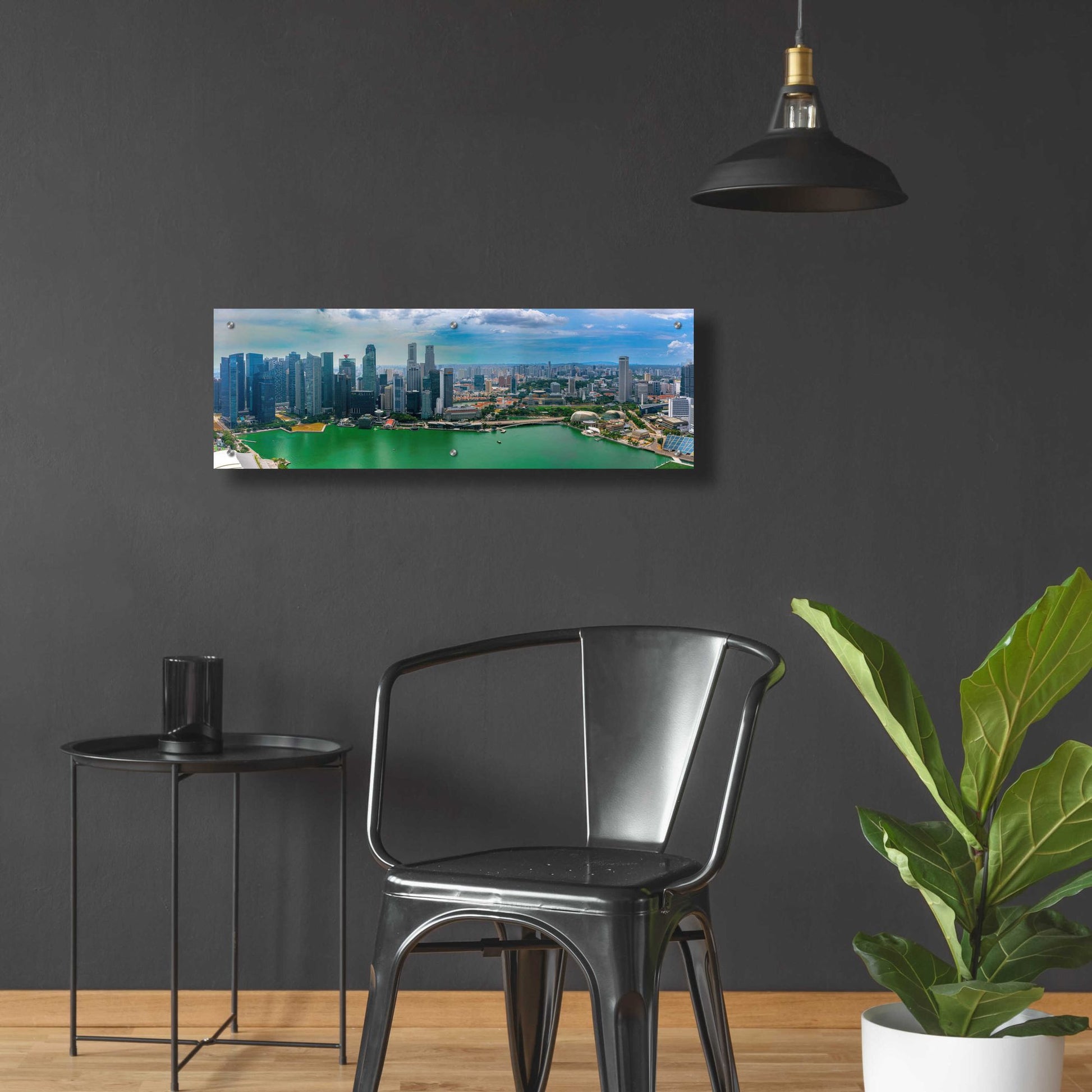 Epic Art 'Singapore ' by Epic Portfolio, Acrylic Glass Wall Art,36x12