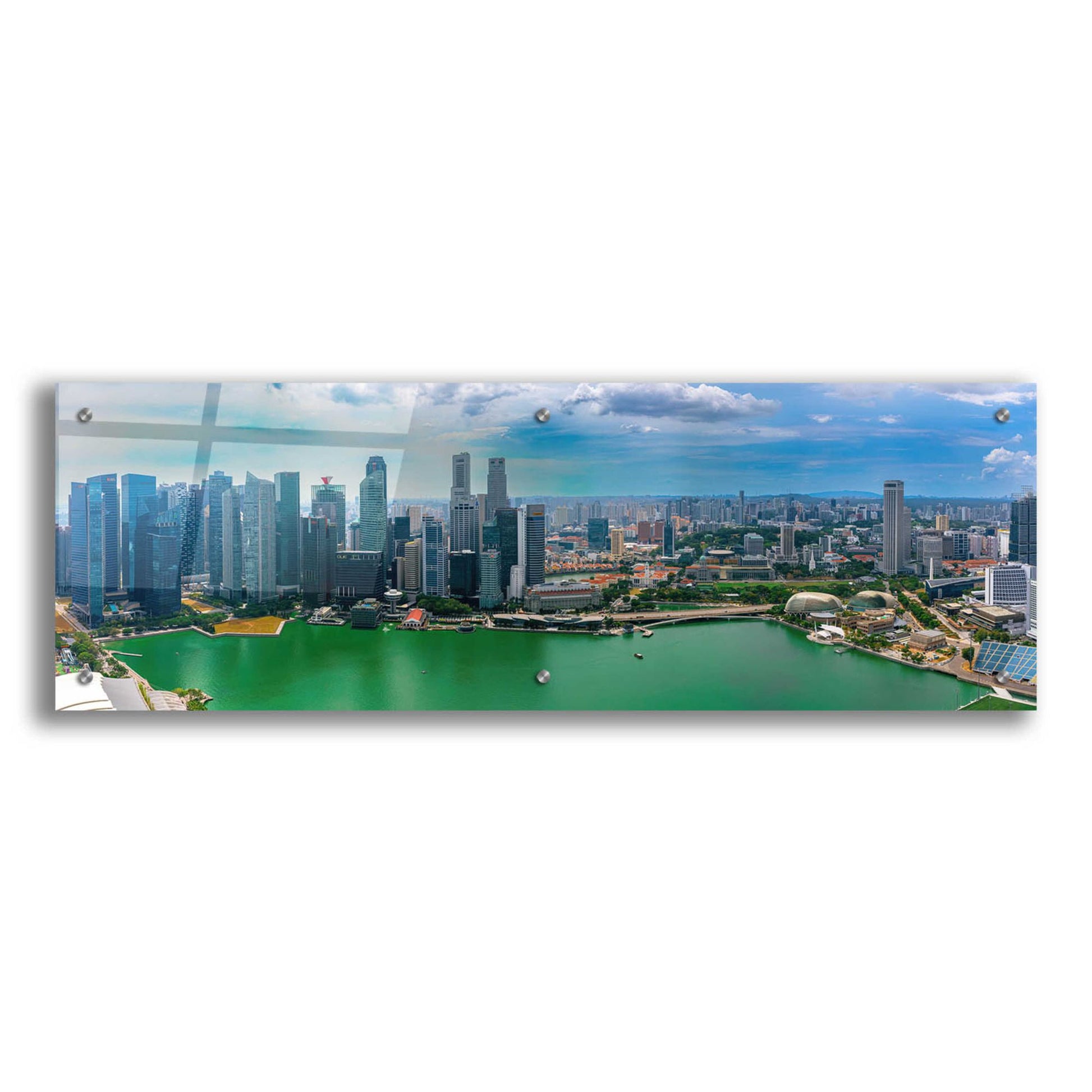 Epic Art 'Singapore ' by Epic Portfolio, Acrylic Glass Wall Art,36x12