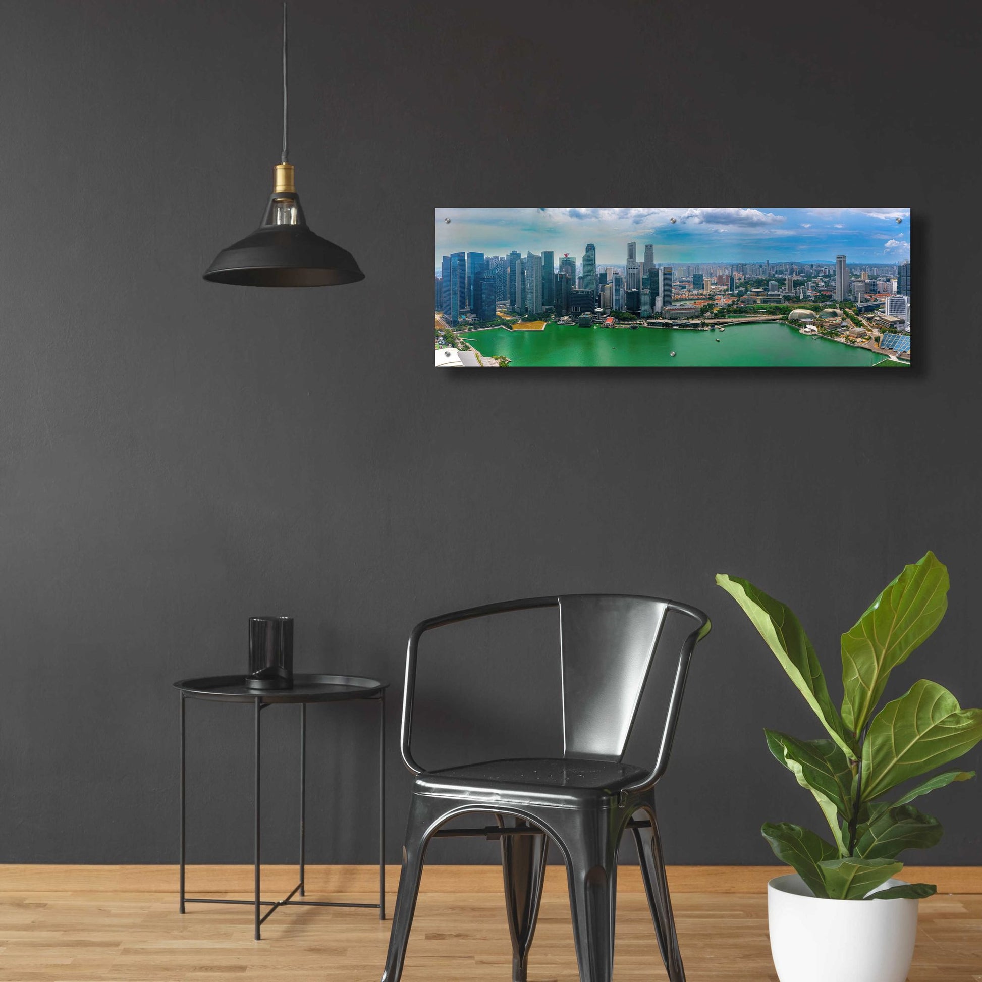 Epic Art 'Singapore ' by Epic Portfolio, Acrylic Glass Wall Art,48x16