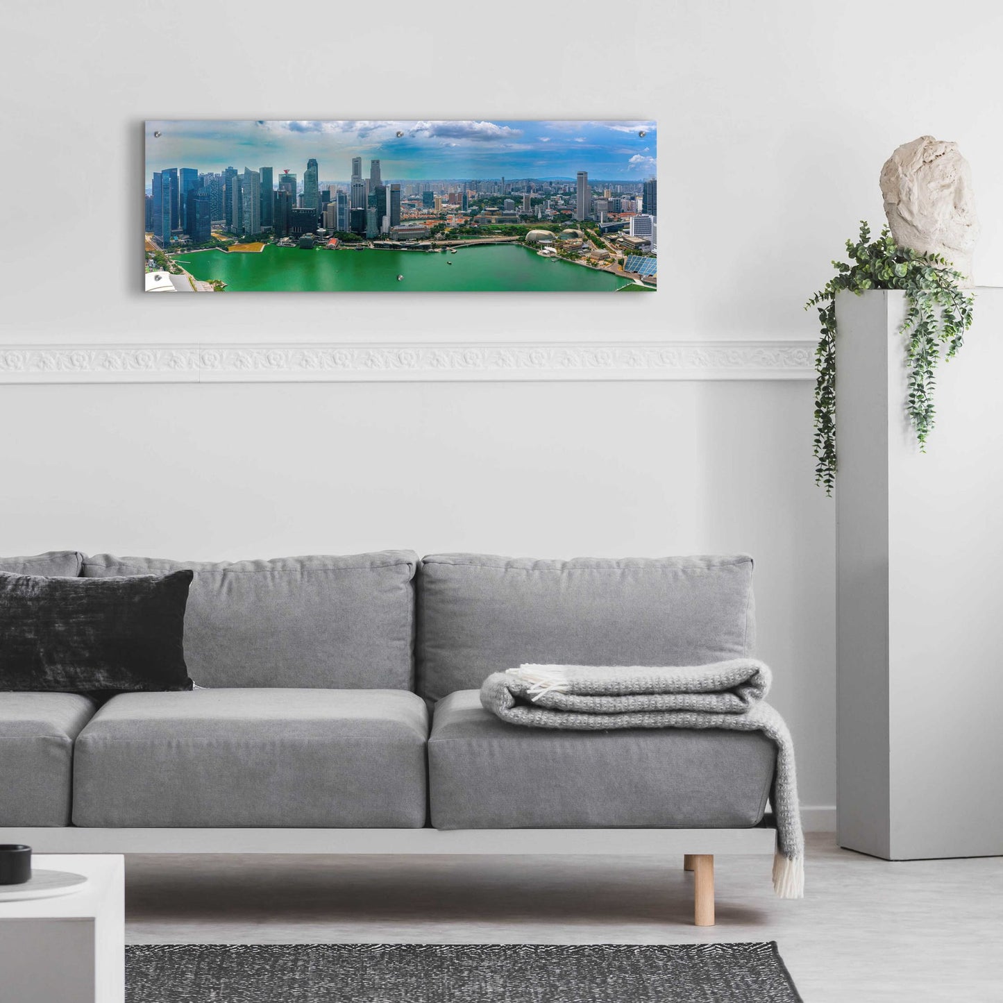 Epic Art 'Singapore ' by Epic Portfolio, Acrylic Glass Wall Art,48x16