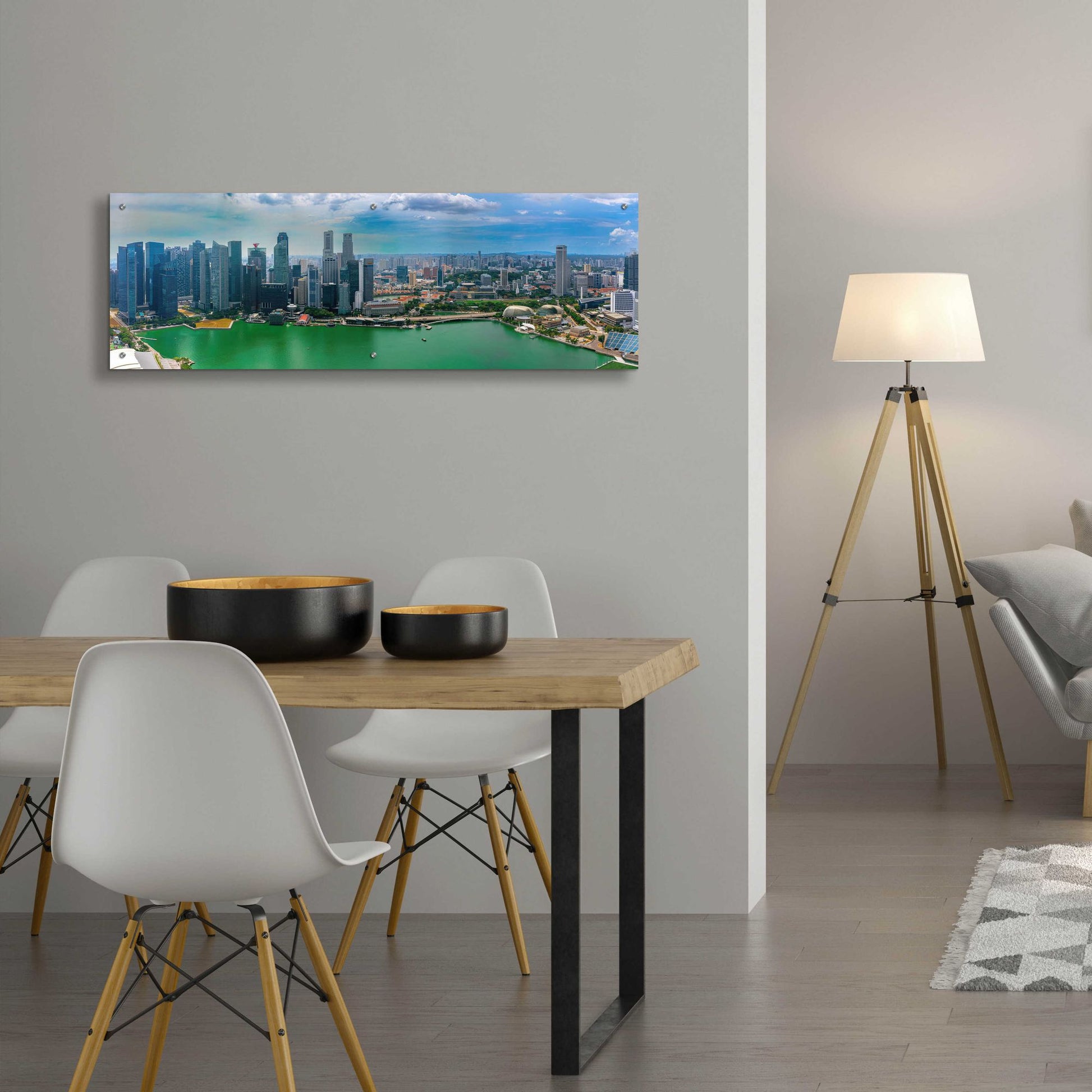 Epic Art 'Singapore ' by Epic Portfolio, Acrylic Glass Wall Art,48x16