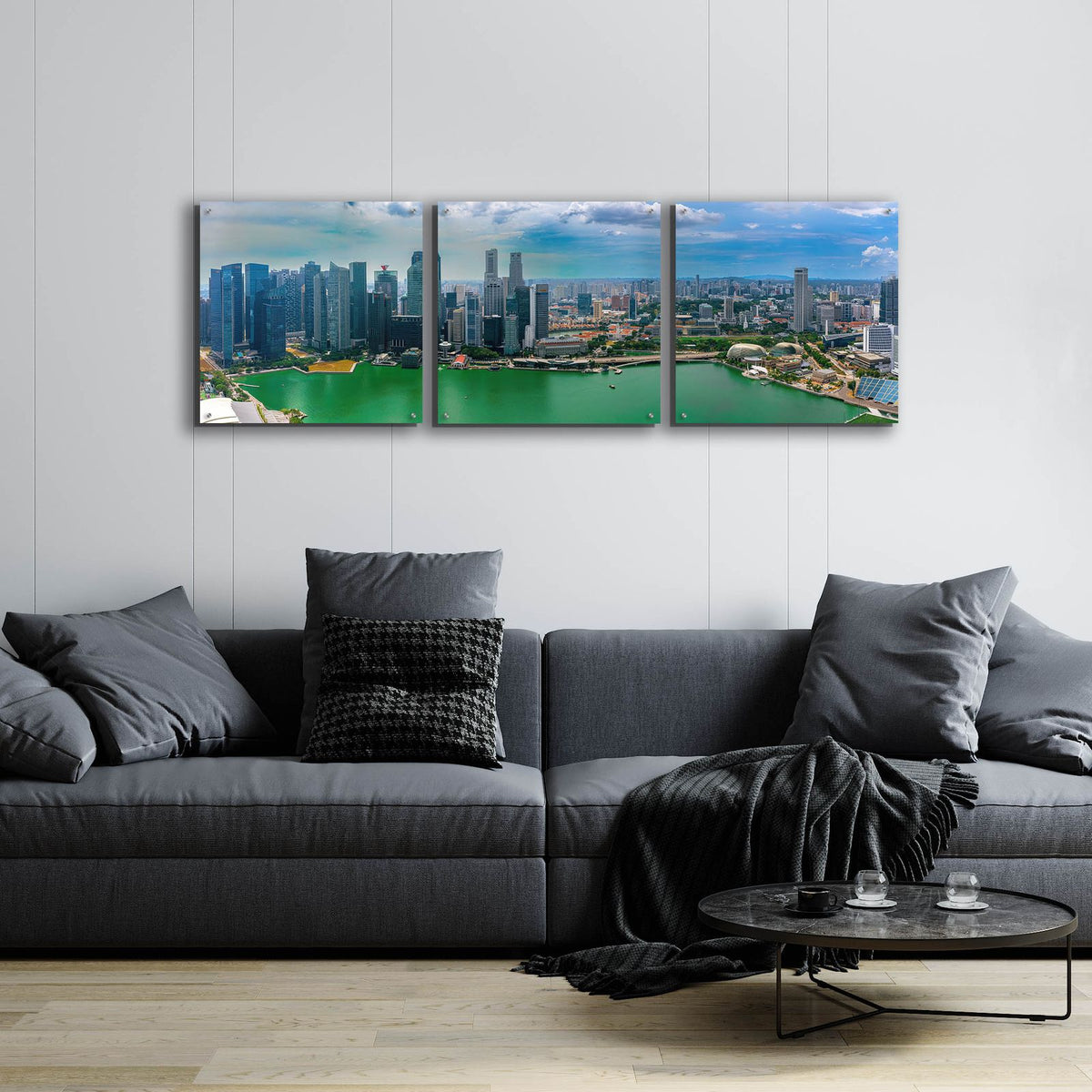 Singapore Skyline by Epic Portfolio - 72x24 acrylic wall art in a room