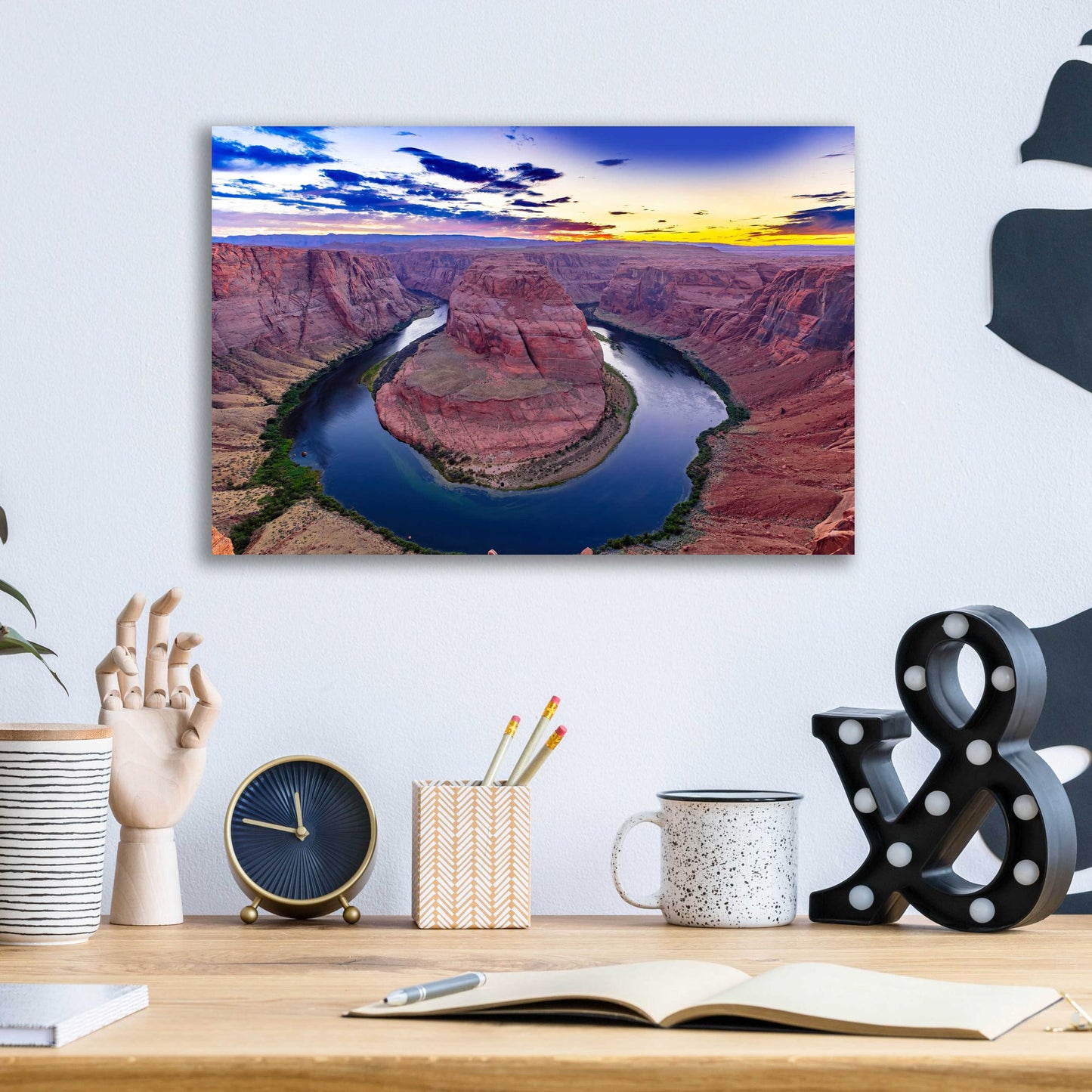 Epic Art 'Utah - Horsehoe Bend' by Epic Portfolio, Acrylic Glass Wall Art,16x12