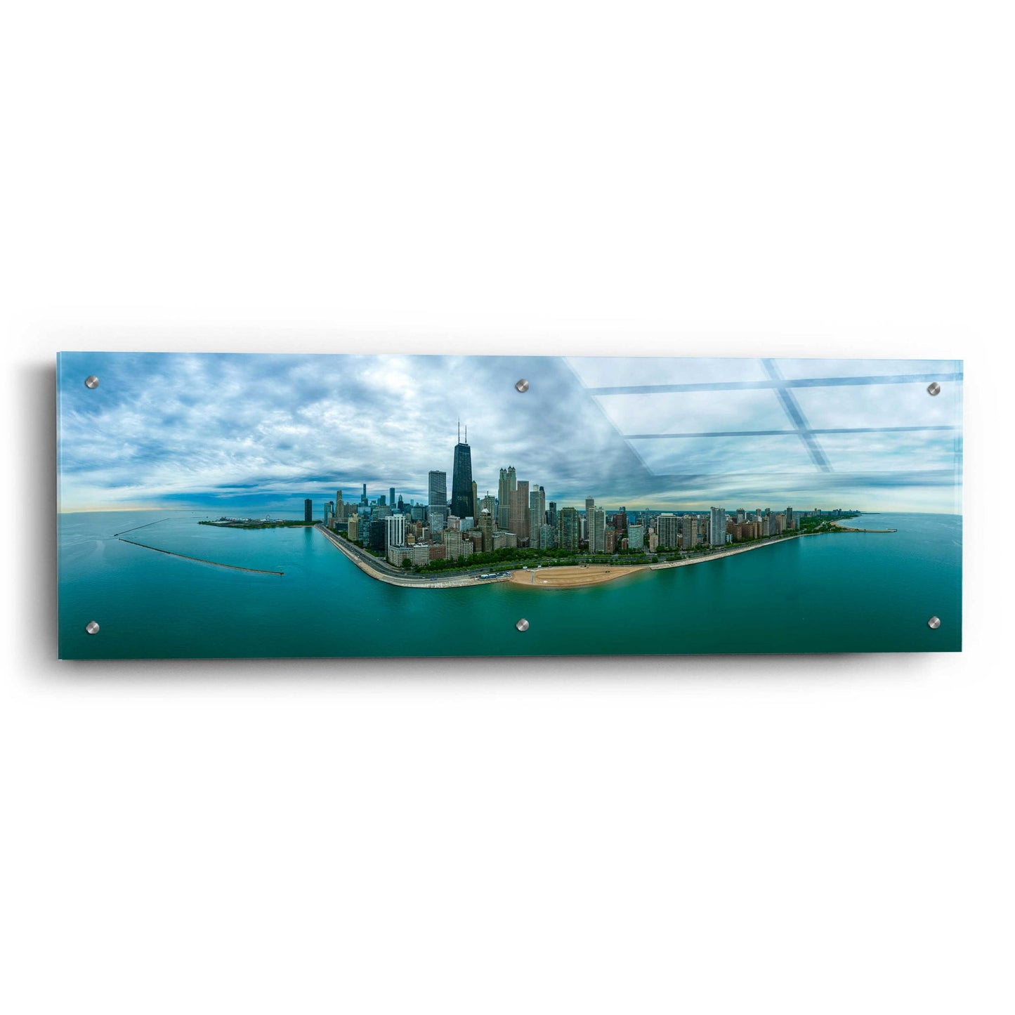 Epic Art 'Wonderful Chicago' by Epic Portfolio, Acrylic Glass Wall Art,36x12