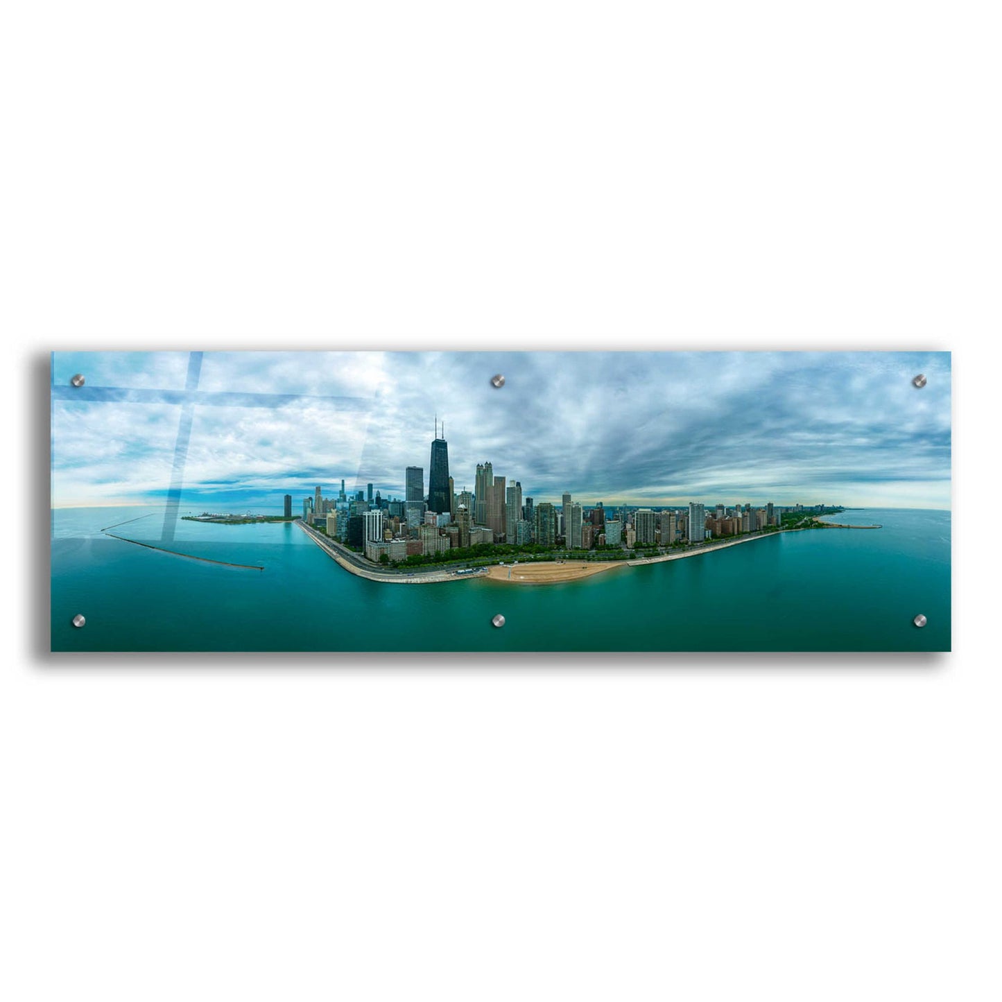 Epic Art 'Wonderful Chicago' by Epic Portfolio, Acrylic Glass Wall Art,36x12