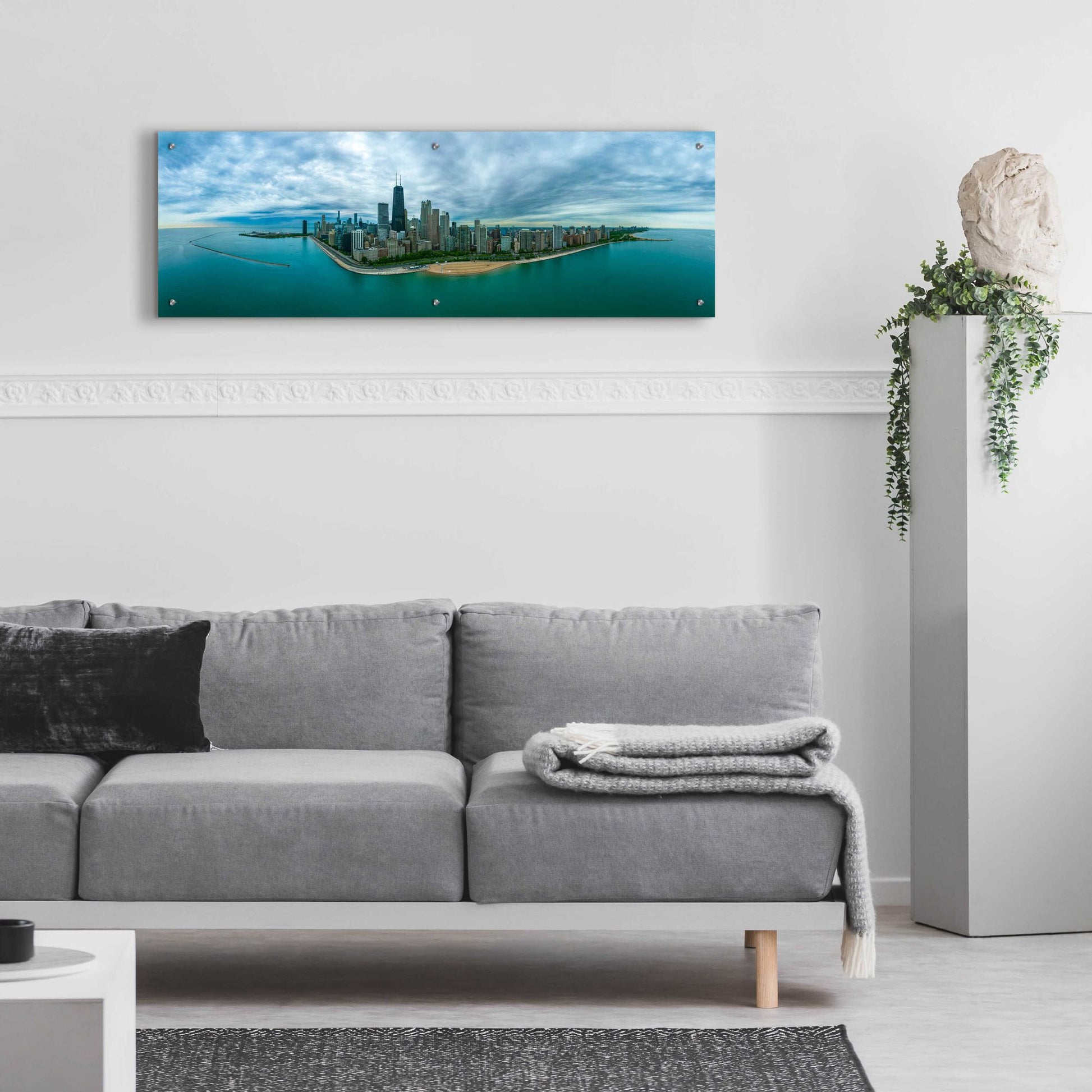 Epic Art 'Wonderful Chicago' by Epic Portfolio, Acrylic Glass Wall Art,48x16