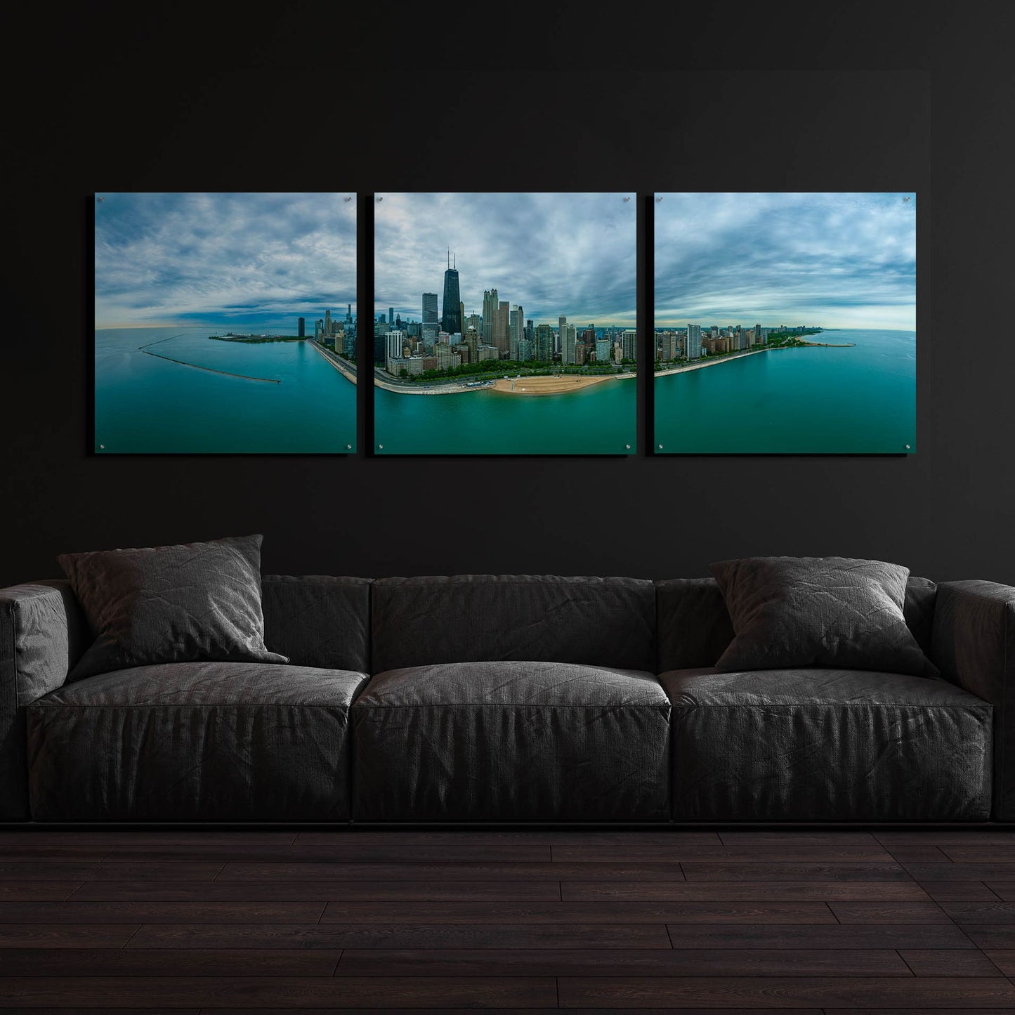 Epic Art 'Wonderful Chicago' by Epic Portfolio, Acrylic Glass Wall Art, 3 Piece Set,108x36