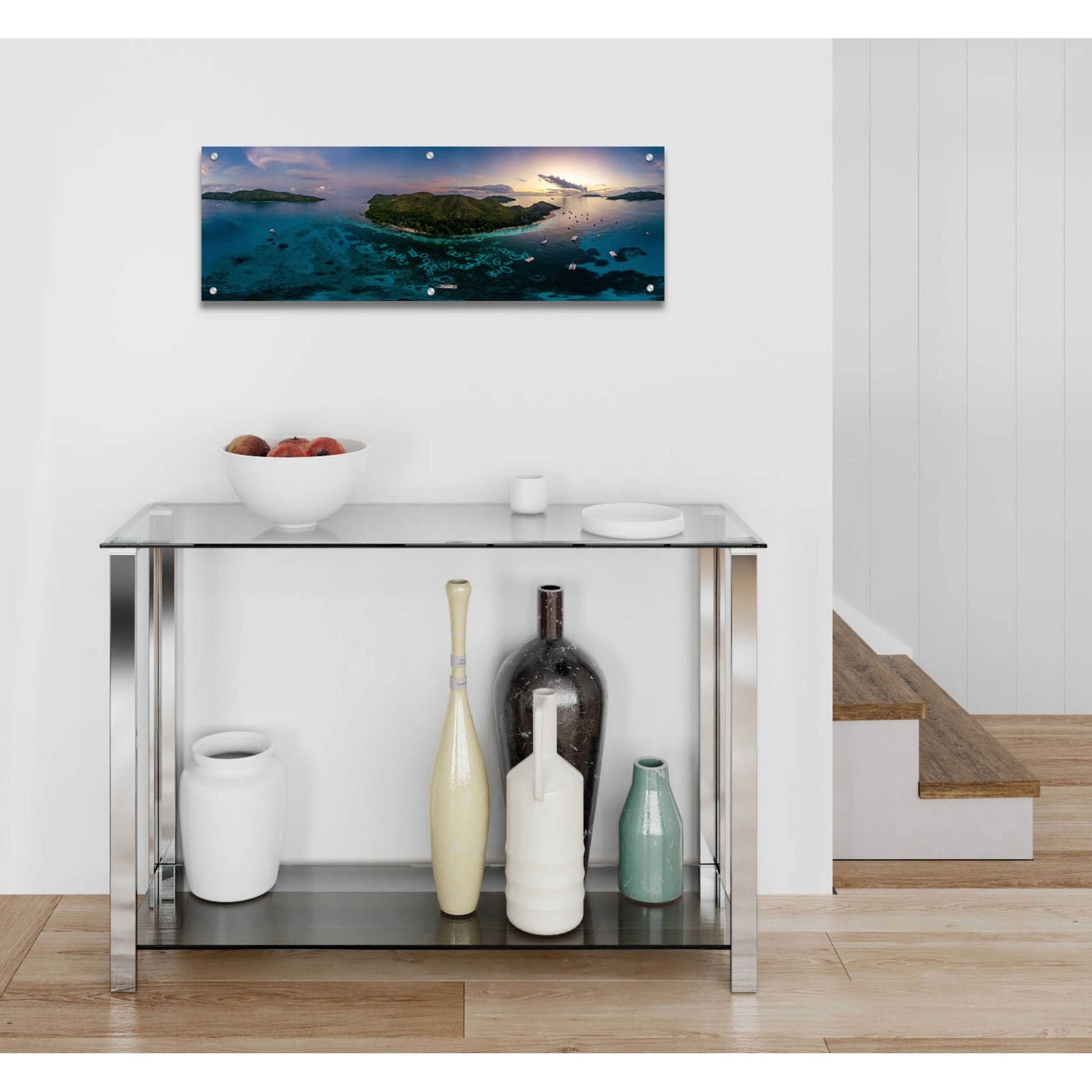 Epic Art 'Curieuse Island Seychelles Pano' by Epic Portfolio, Acrylic Glass Wall Art,36x12